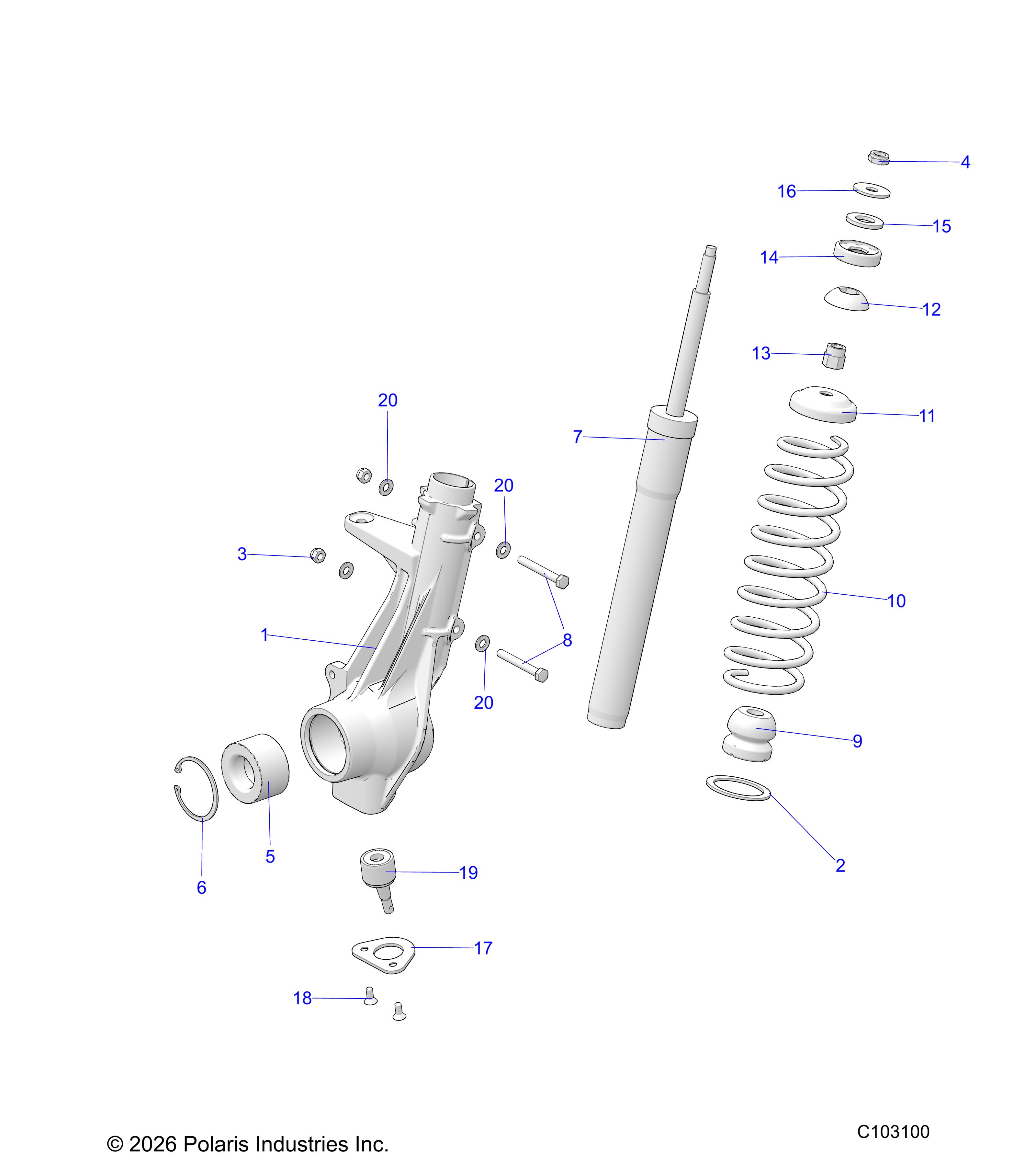 SUSPENSION, FRONT STRUT
