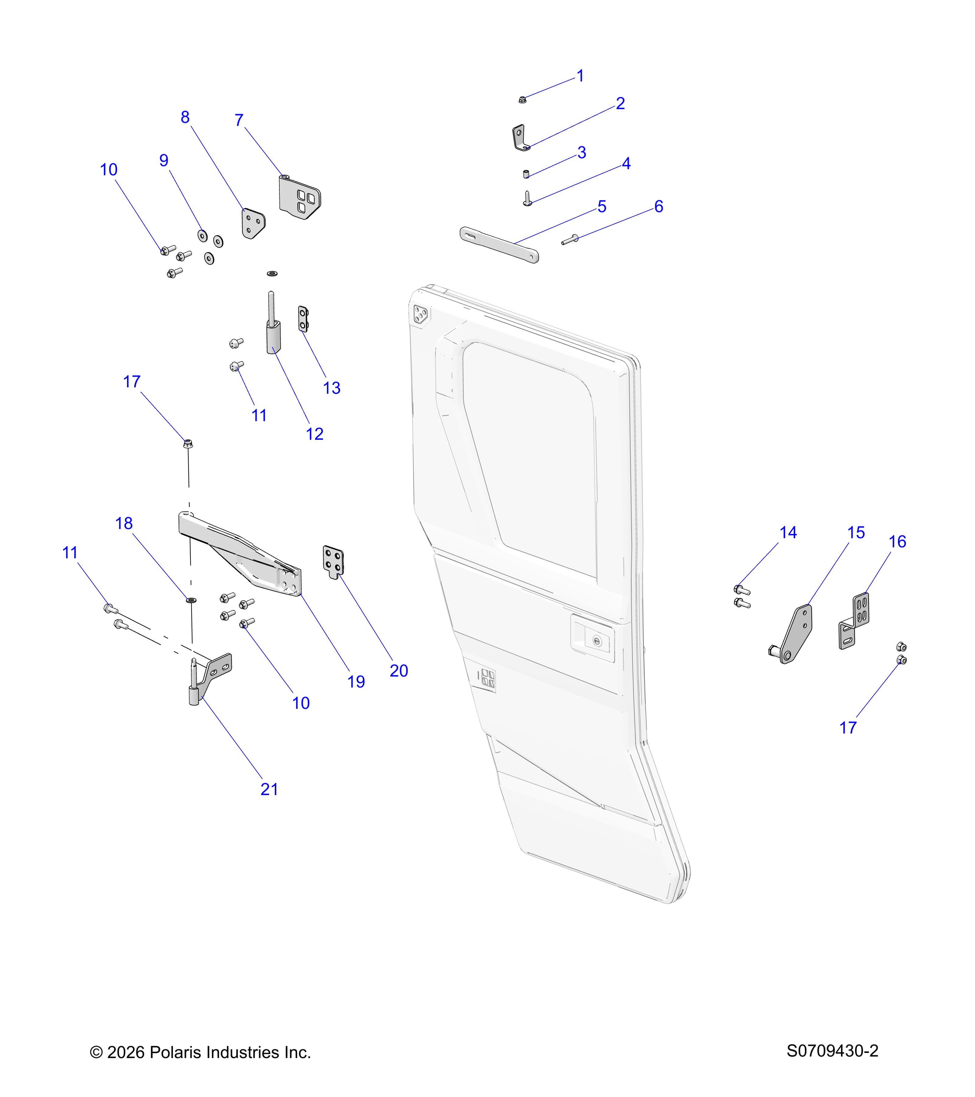 BODY, DOOR REAR MOUNTING