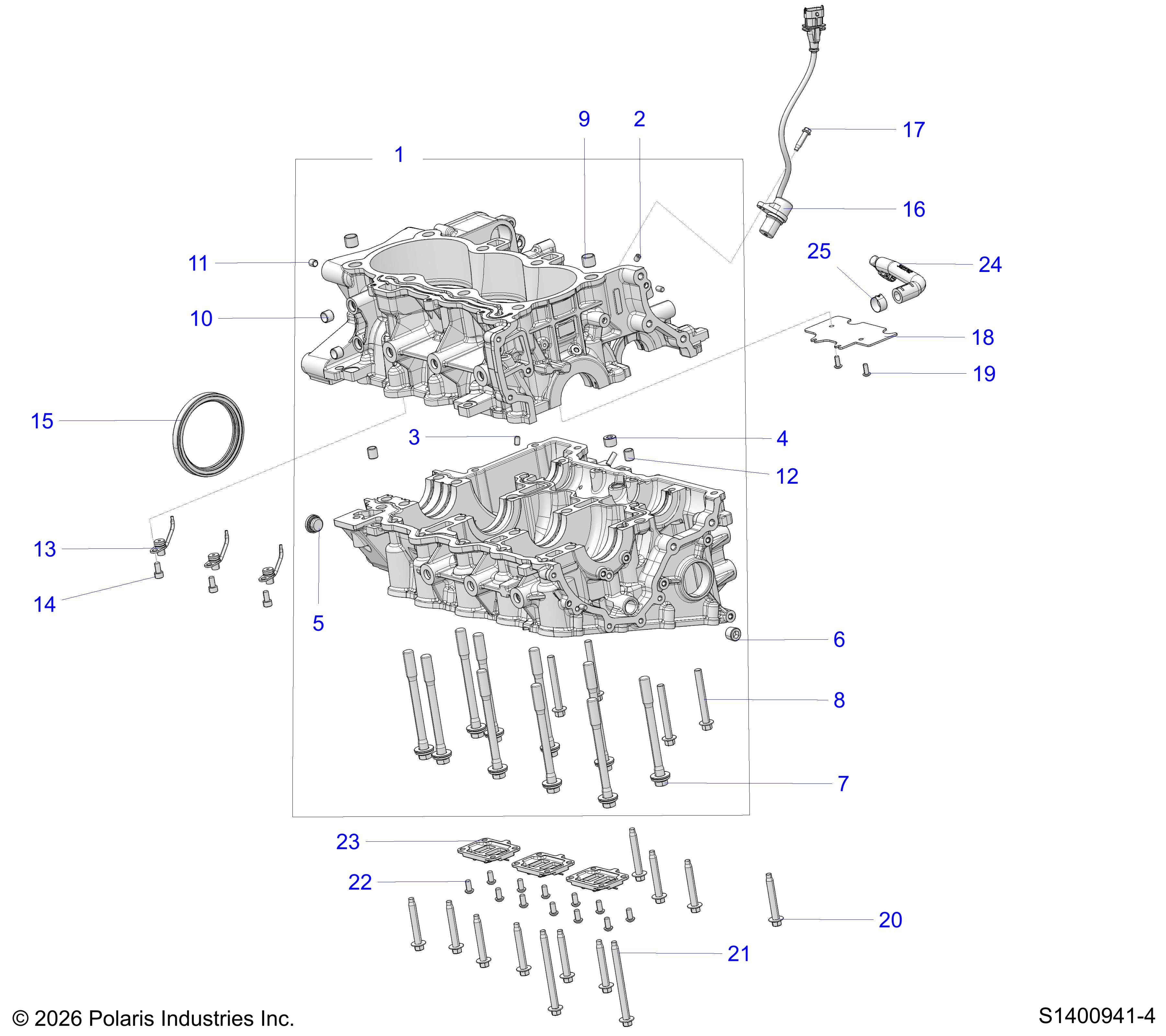 ENGINE, CRANKCASE