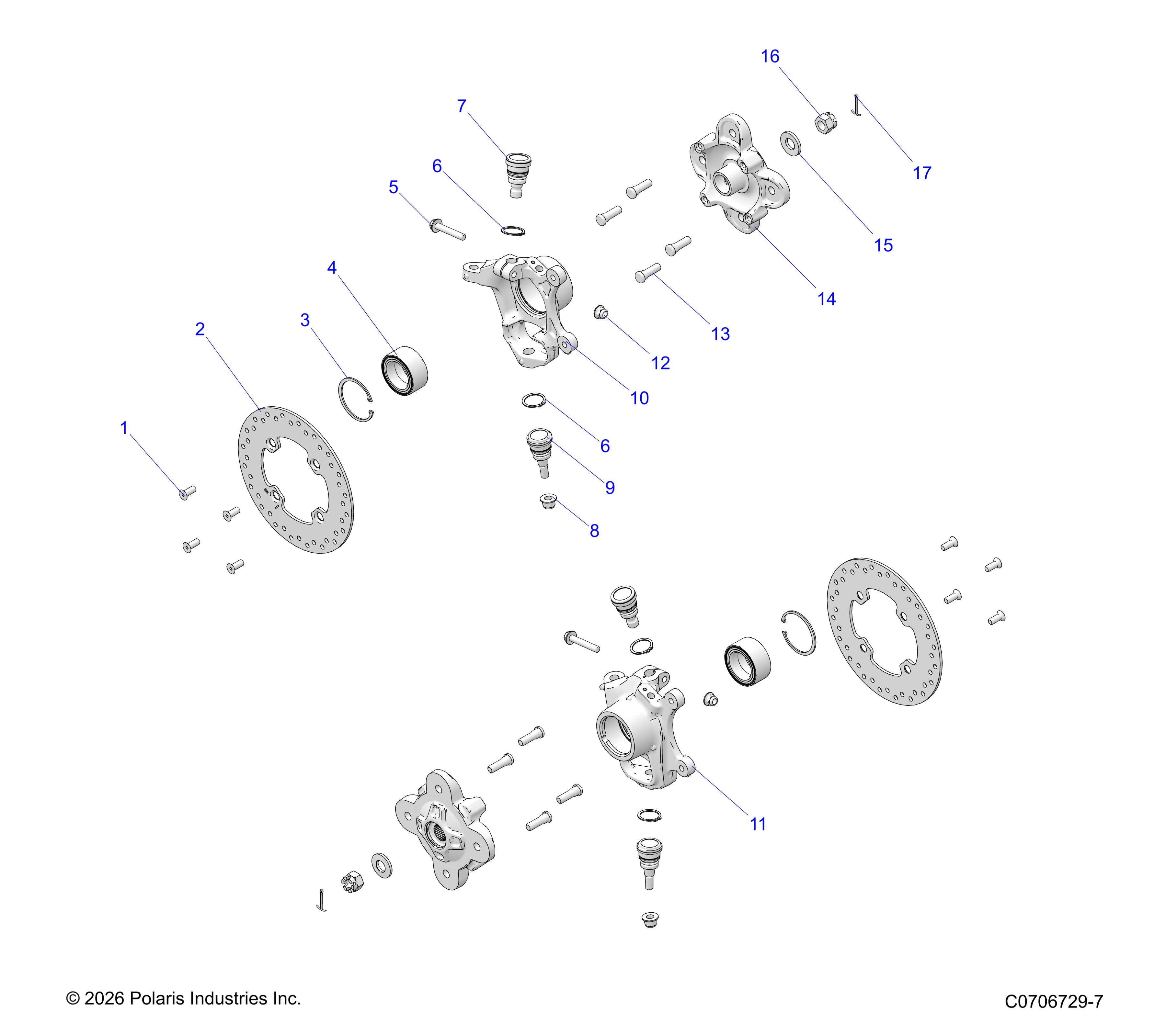 SUSPENSION, FRONT HUB