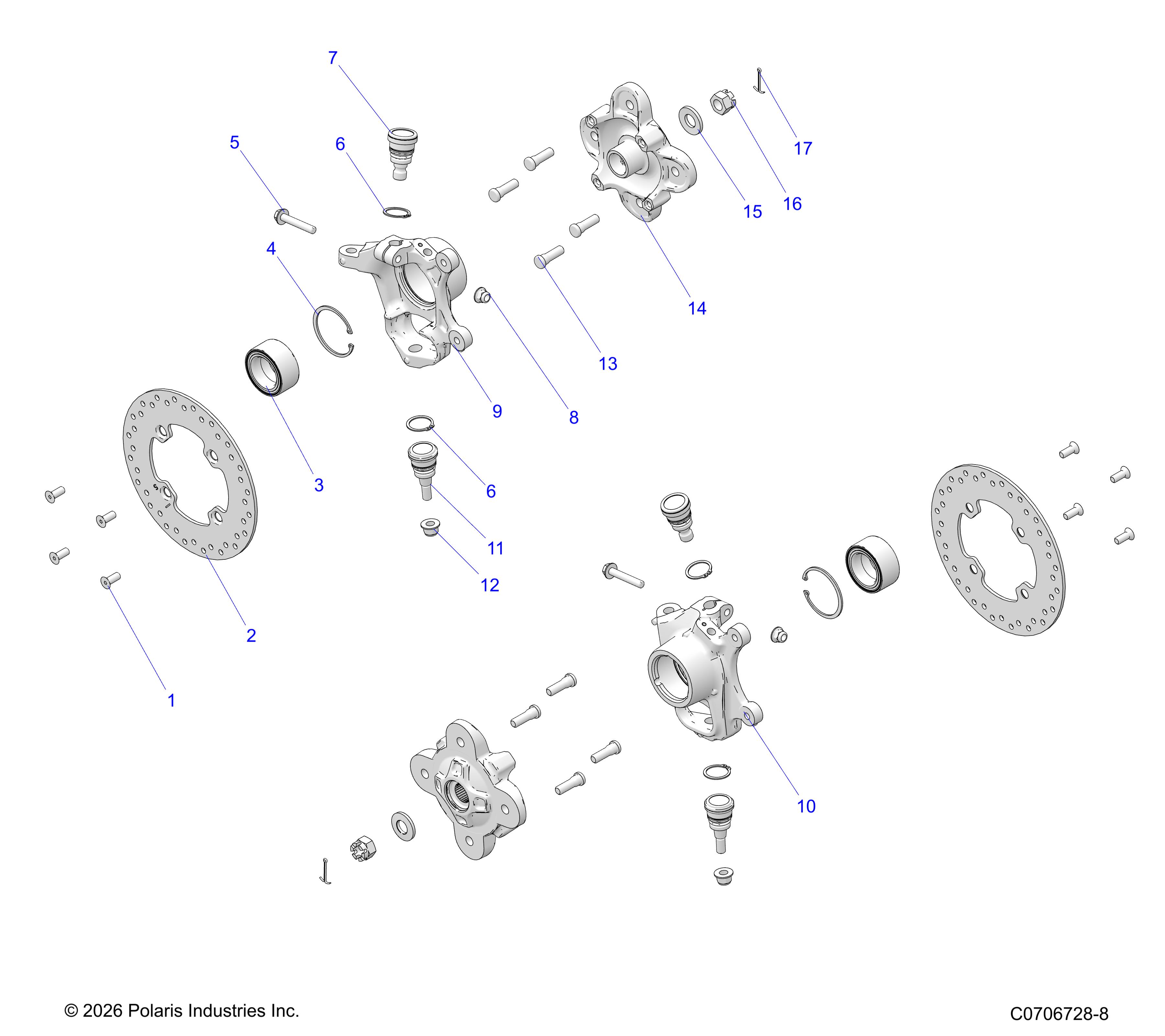 SUSPENSION, FRONT HUB