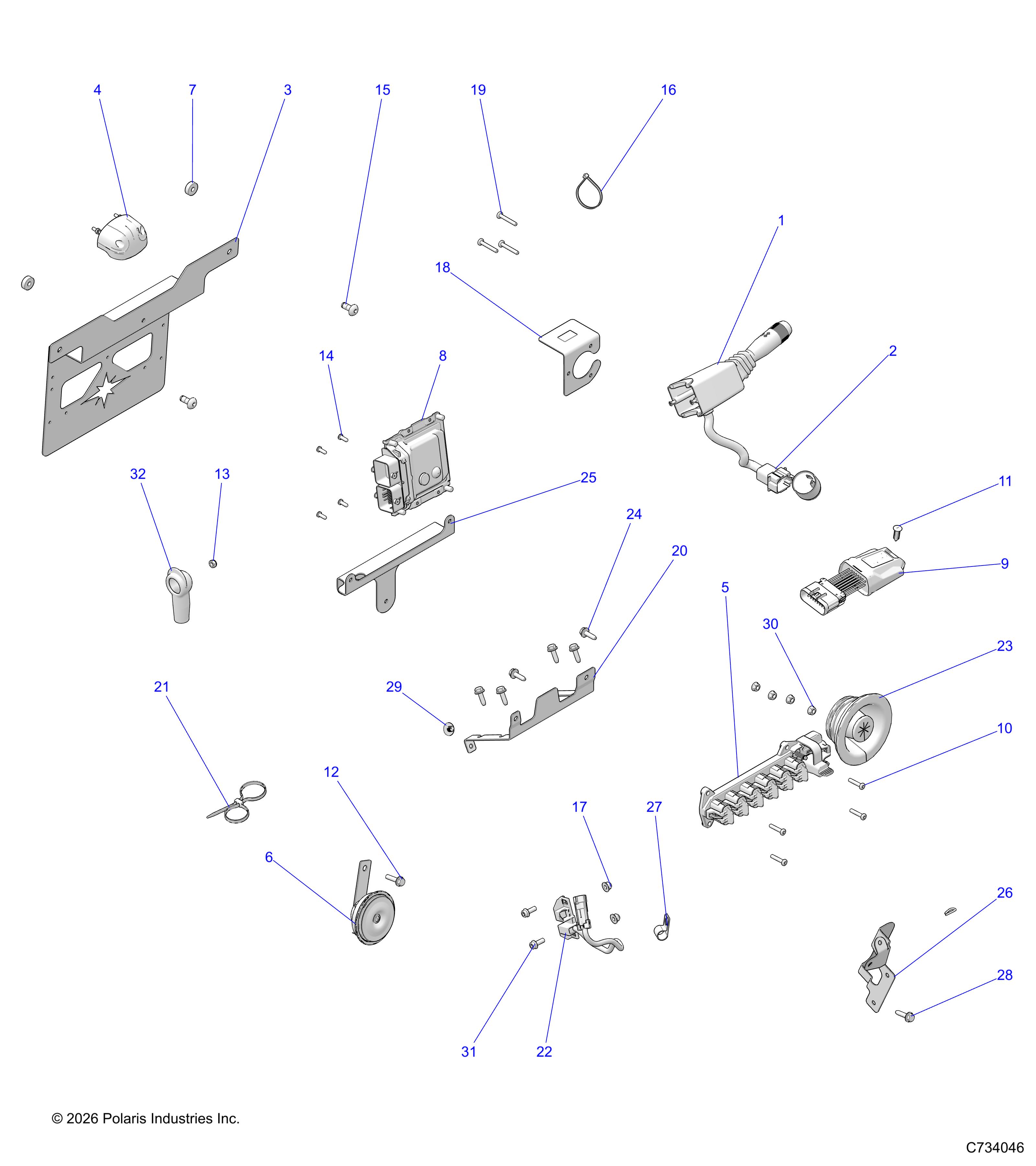ELECTRICAL, WIRE HARNESS COMPONENTS, AND LICENSE PLATE