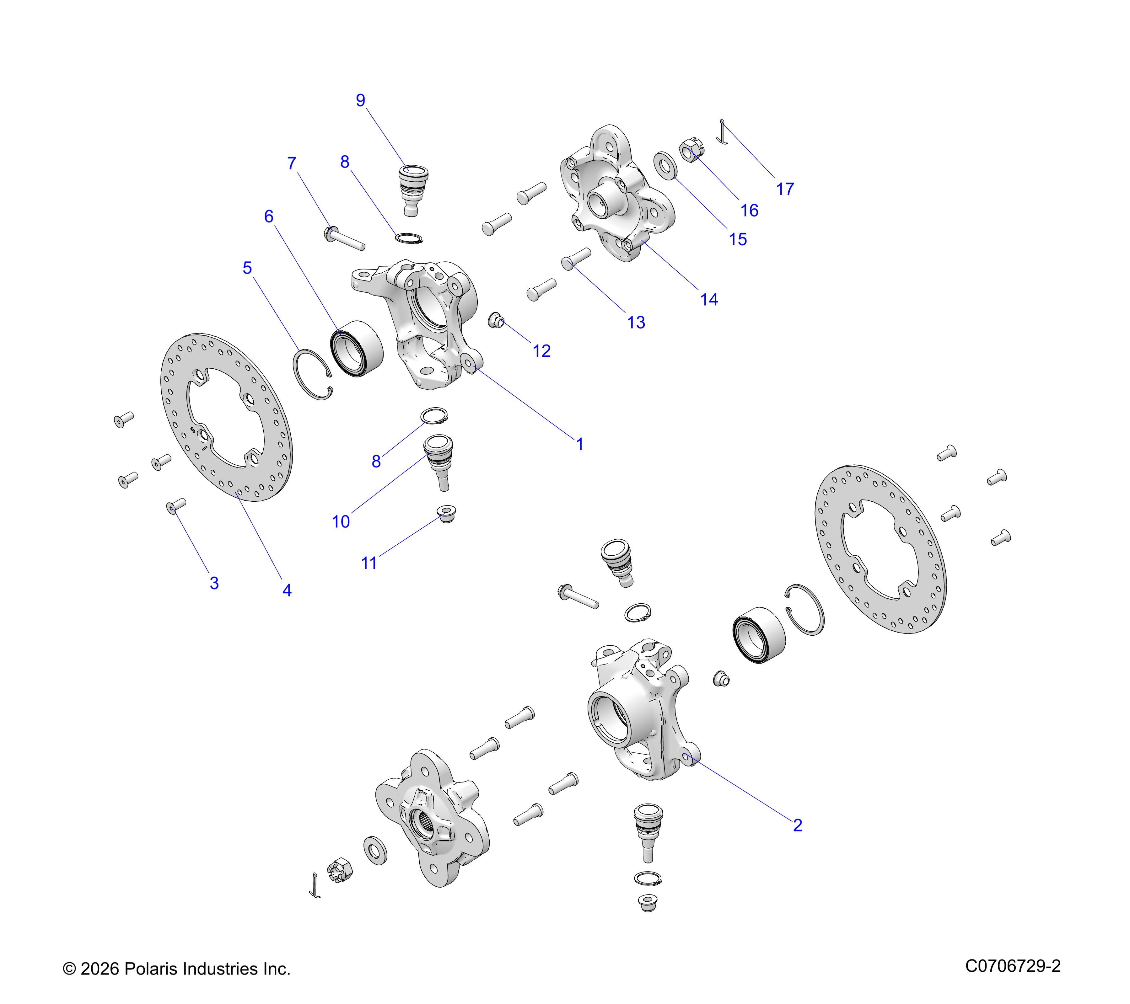 SUSPENSION, FRONT HUB
