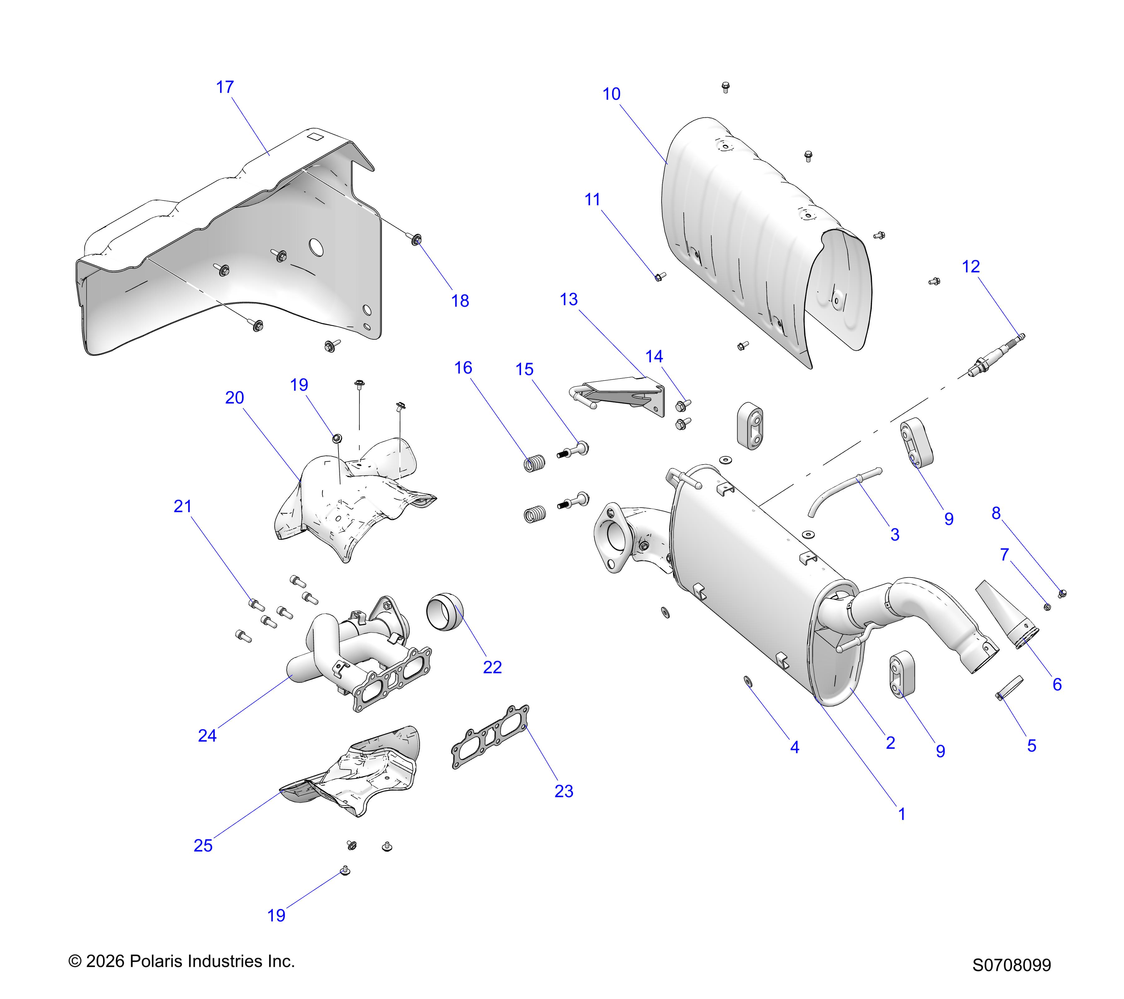 ENGINE, EXHAUST SYSTEM