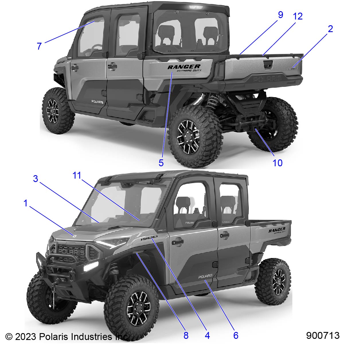 Part Number : 7201106 DECAL-FR.FNDRSIDE1500RH