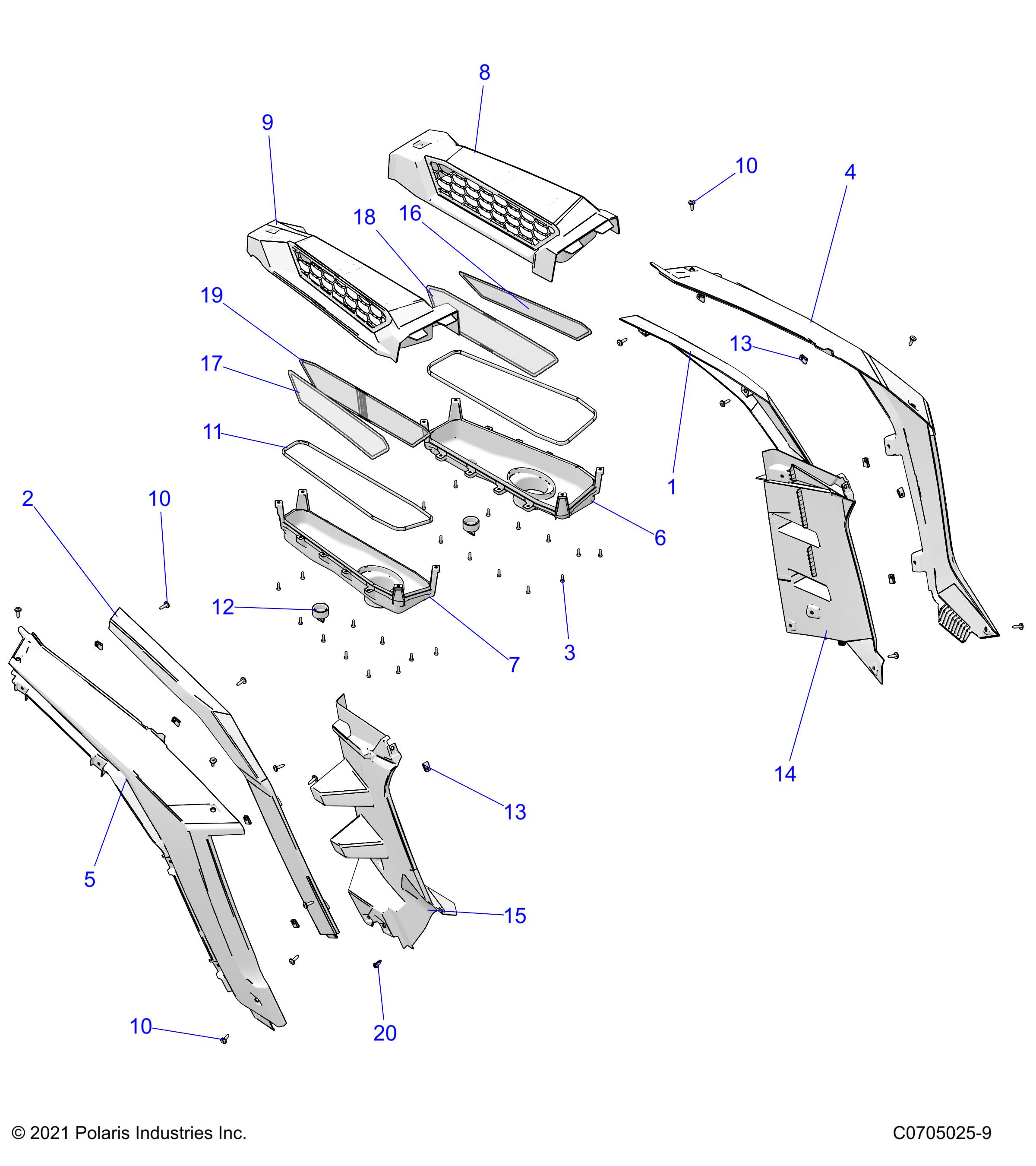 Part Number : 5458016 SCREEN-INTAKE OUTER RH
