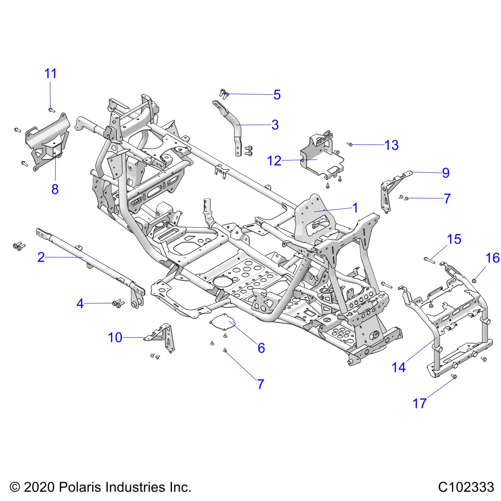 Part Number : 1026165-458 WELD-MAIN FRAME M.BLK