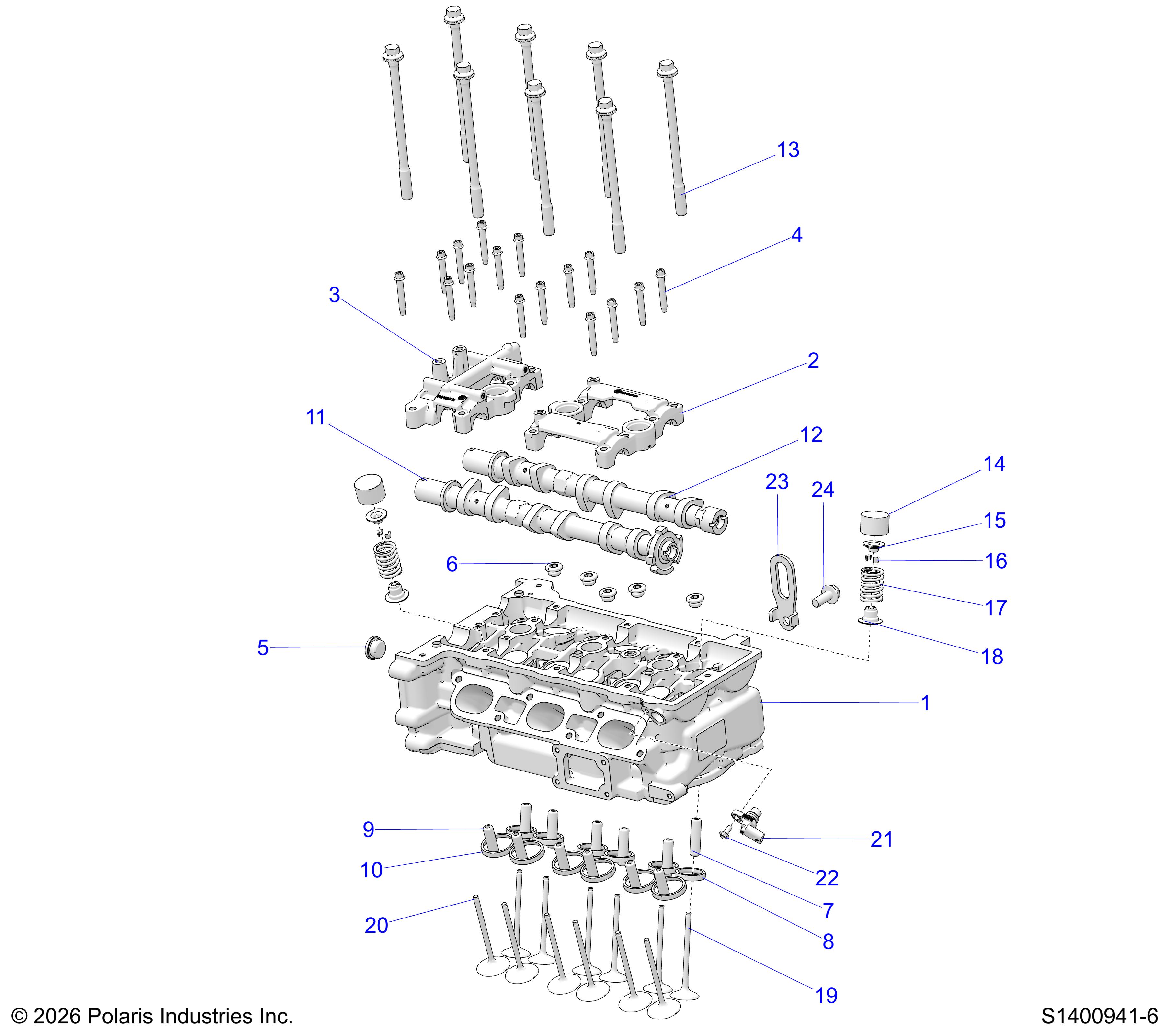 ENGINE, CYLINDER HEAD & VALVES