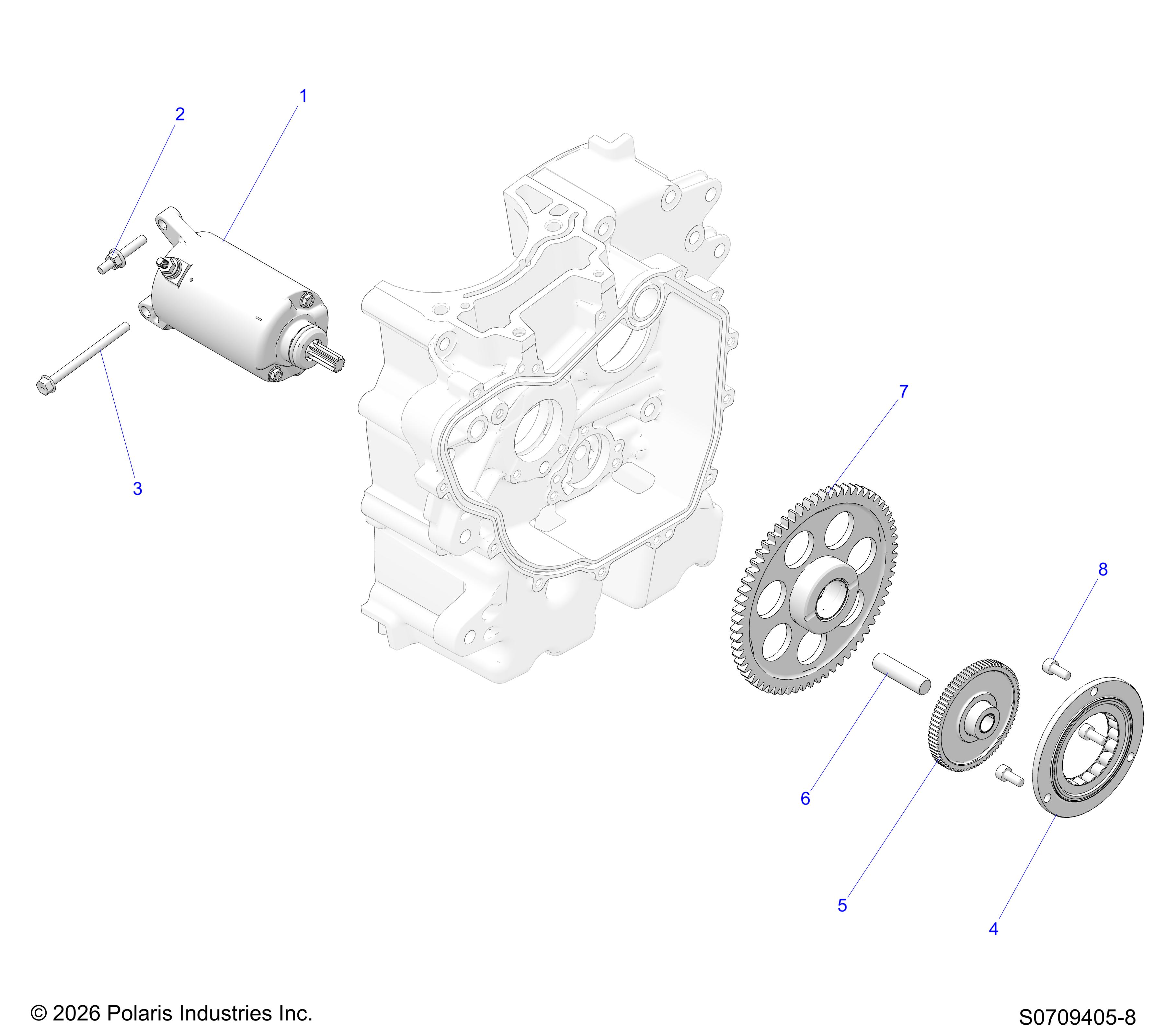 ENGINE, STARTER DRIVE
