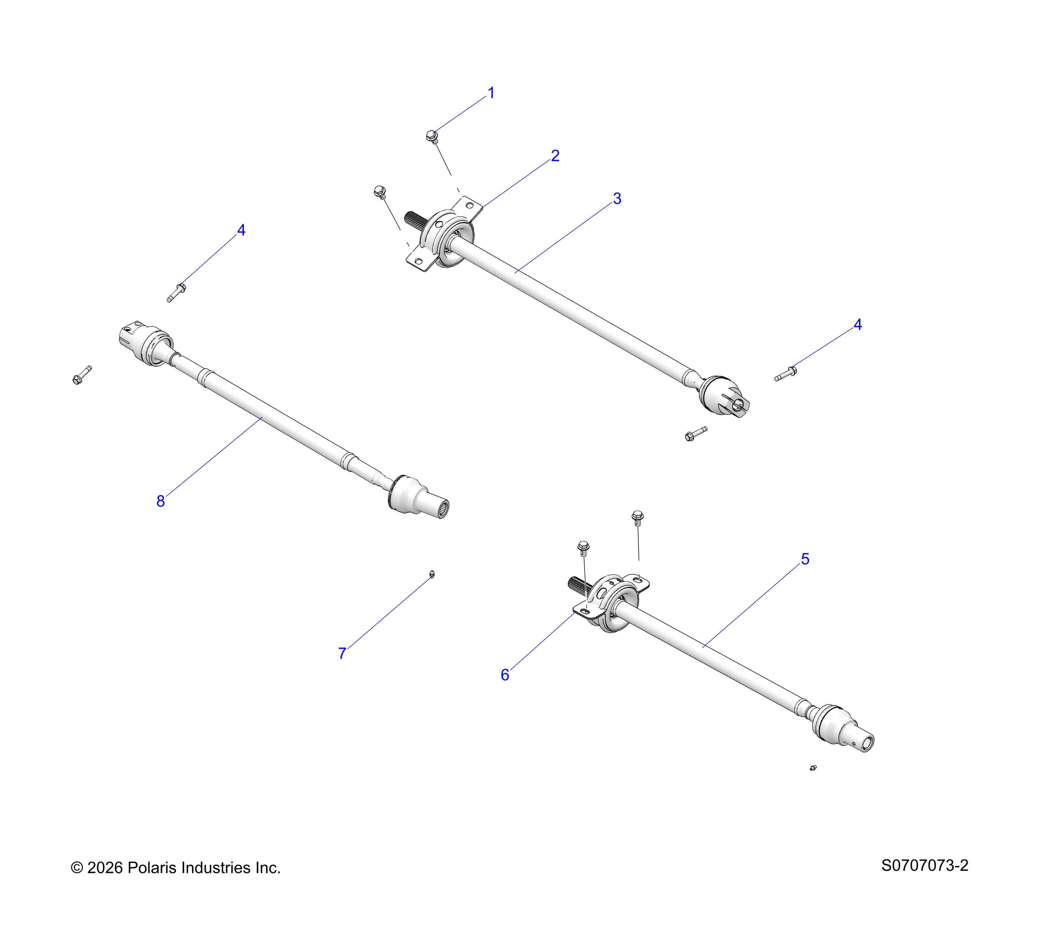 DRIVE TRAIN, FRONT, MID & REAR PROP SHAFTS