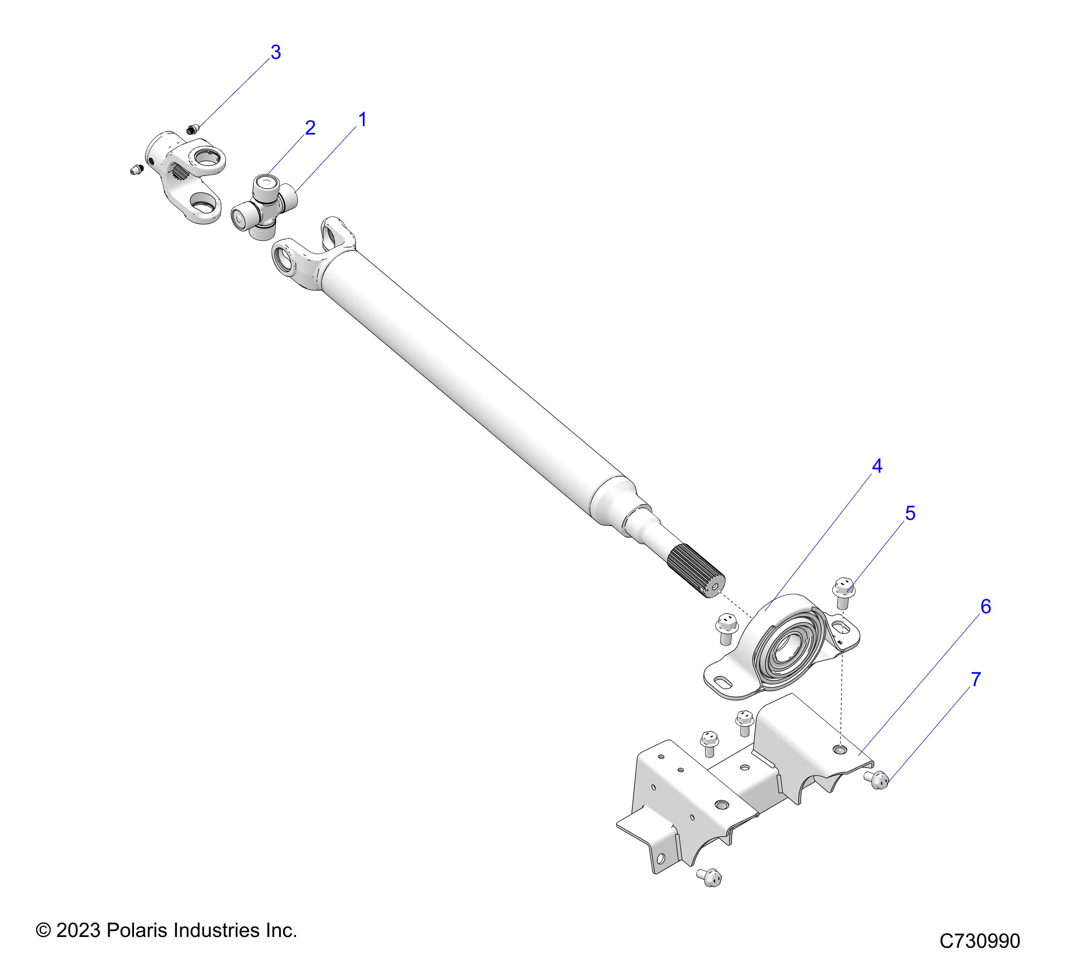 DRIVE TRAIN, MID PROP SHAFT