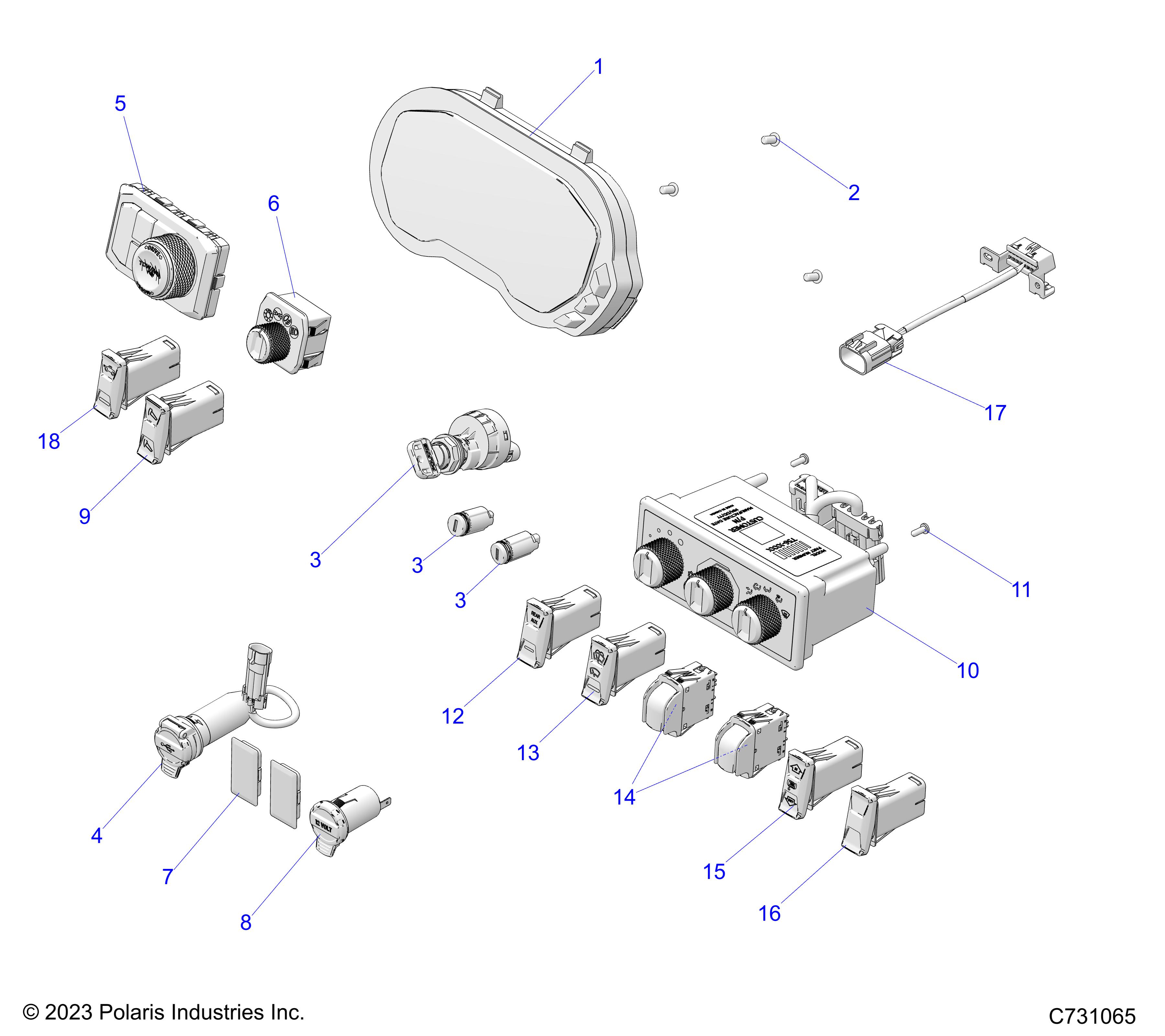 Part Number : 4080801-26 SWITCH-KSERIESREAR AUX