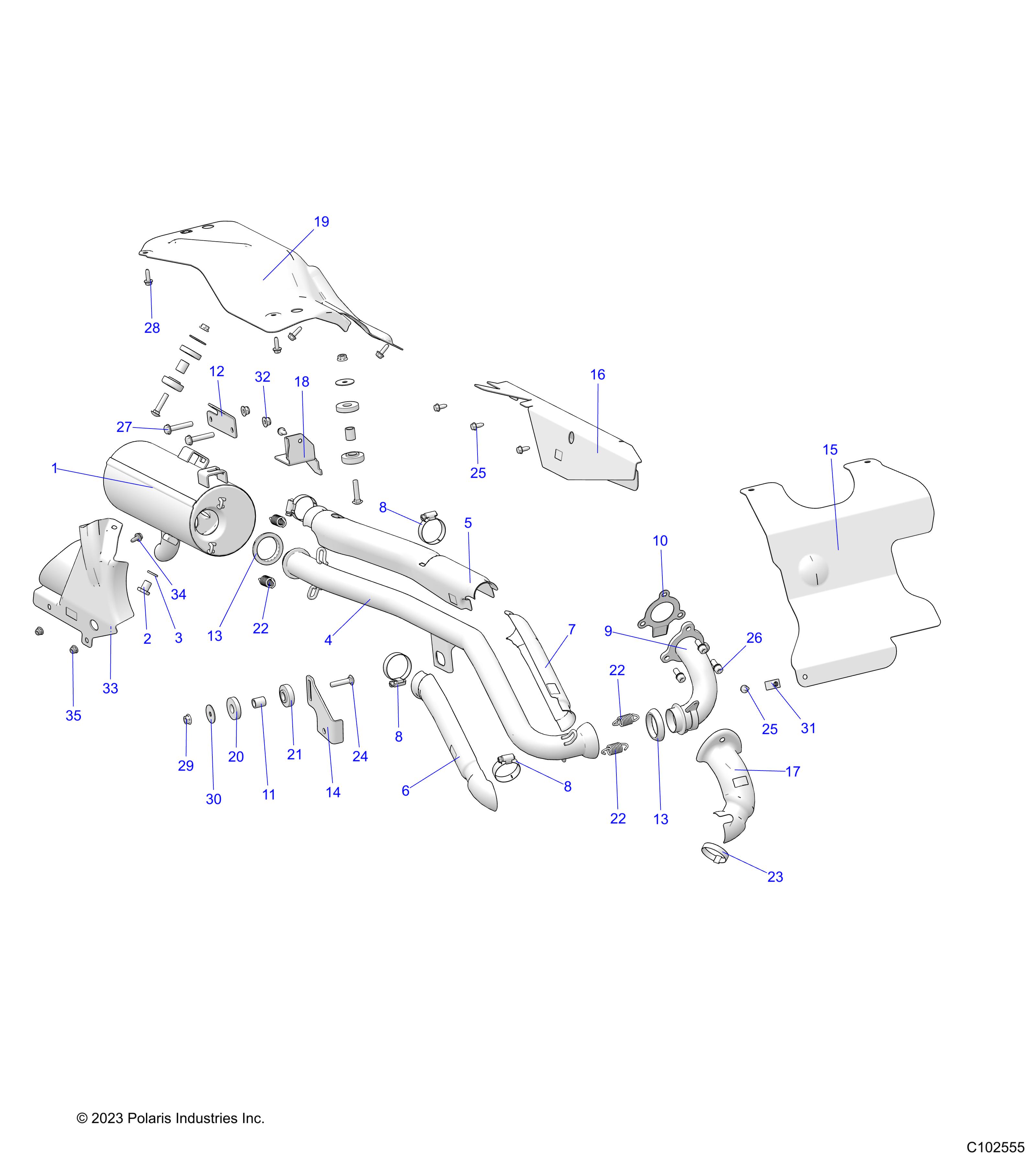 Foto diagrama Polaris que contem a peça 1263784