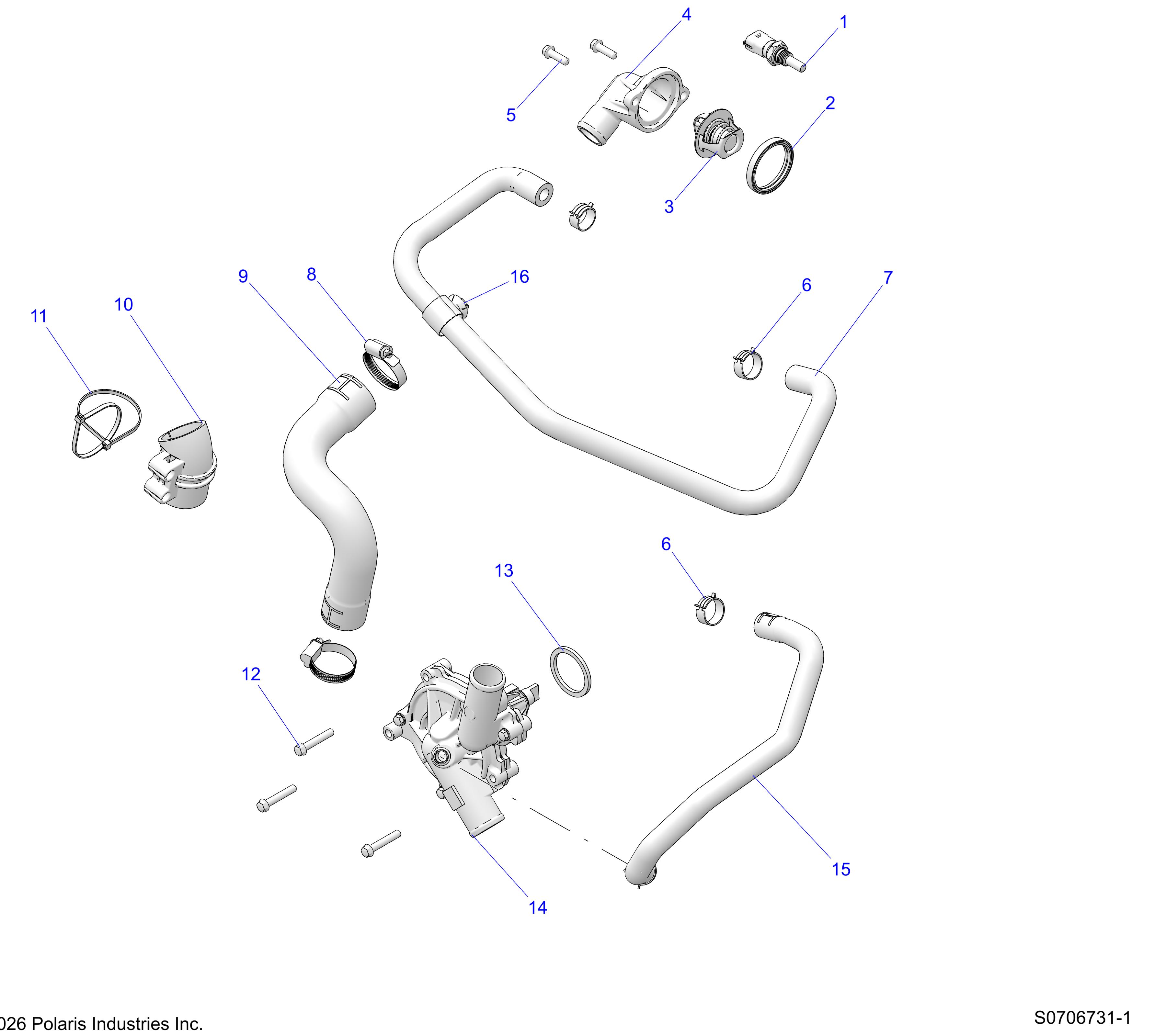ENGINE, WATERPUMP & BYPASS