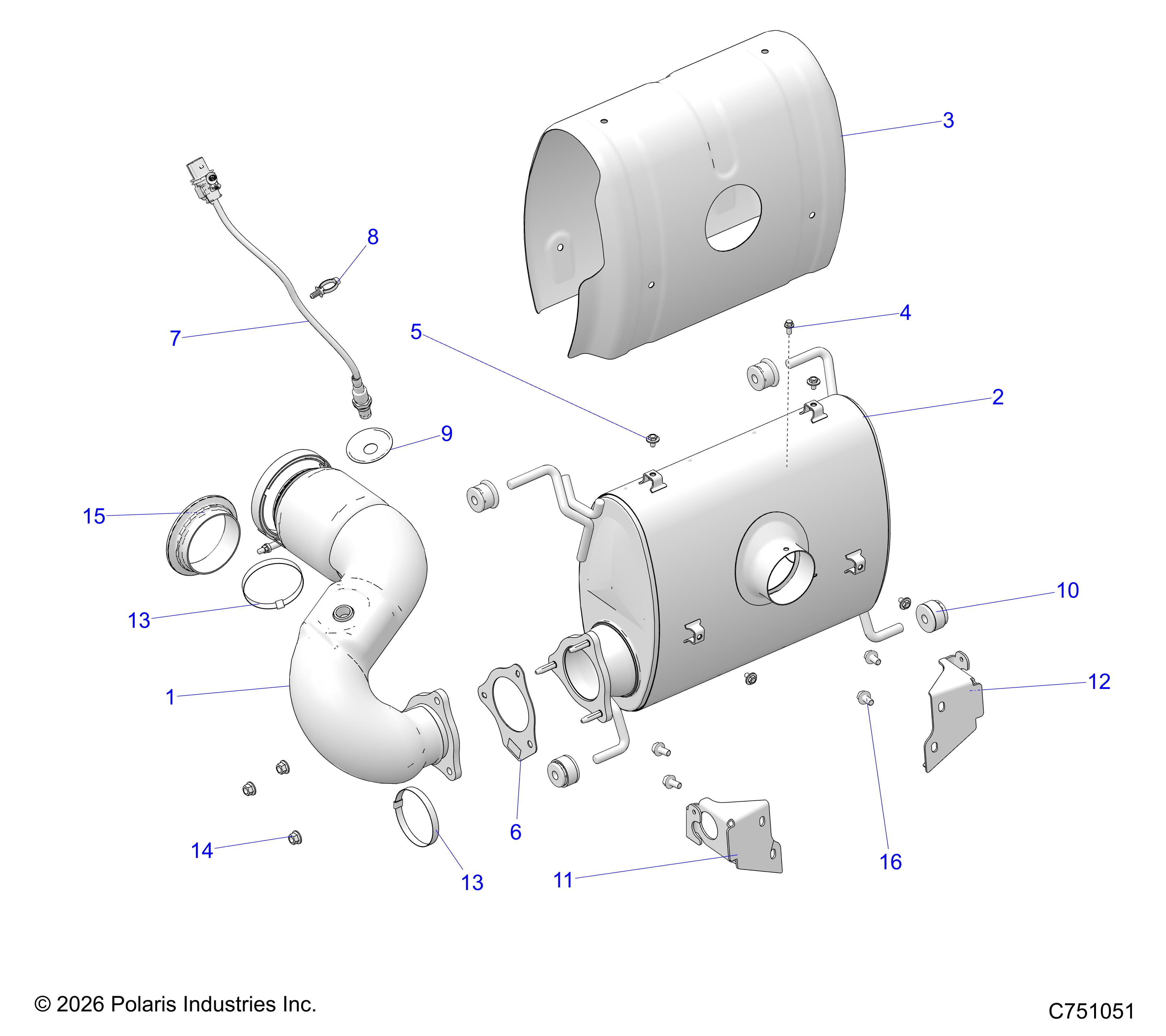 ENGINE, EXHAUST SYSTEM