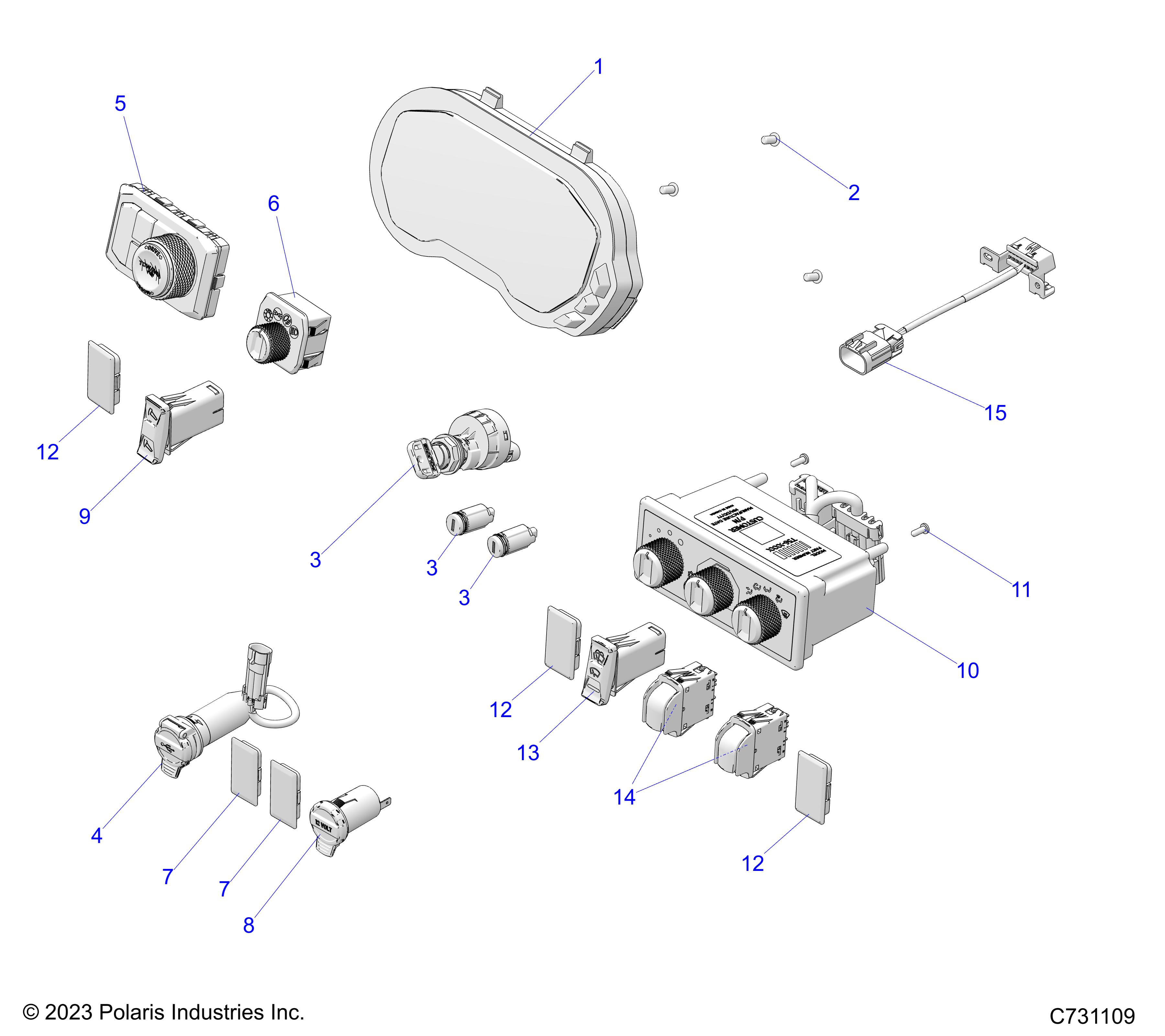 Part Number : 5457704-070 PLUG-HOLEDASH SWITCHBLK