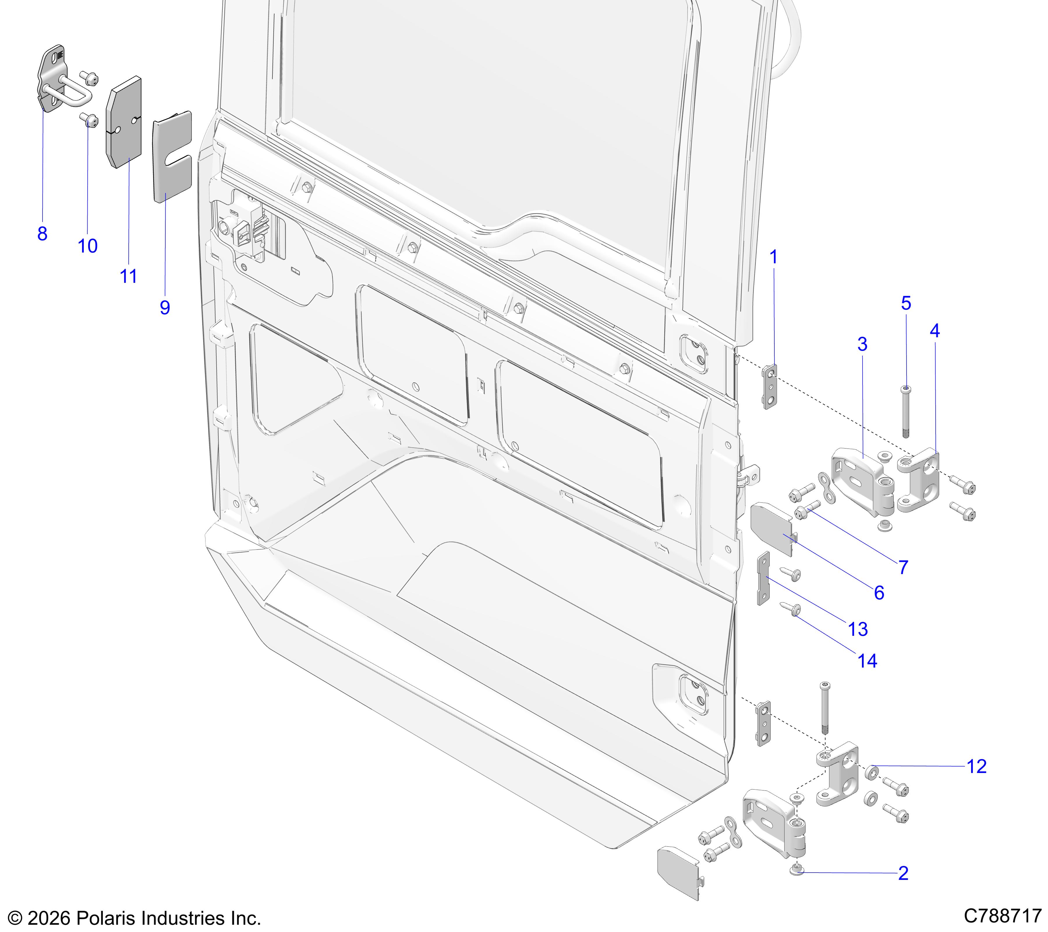 BODY, DOOR MOUNTING