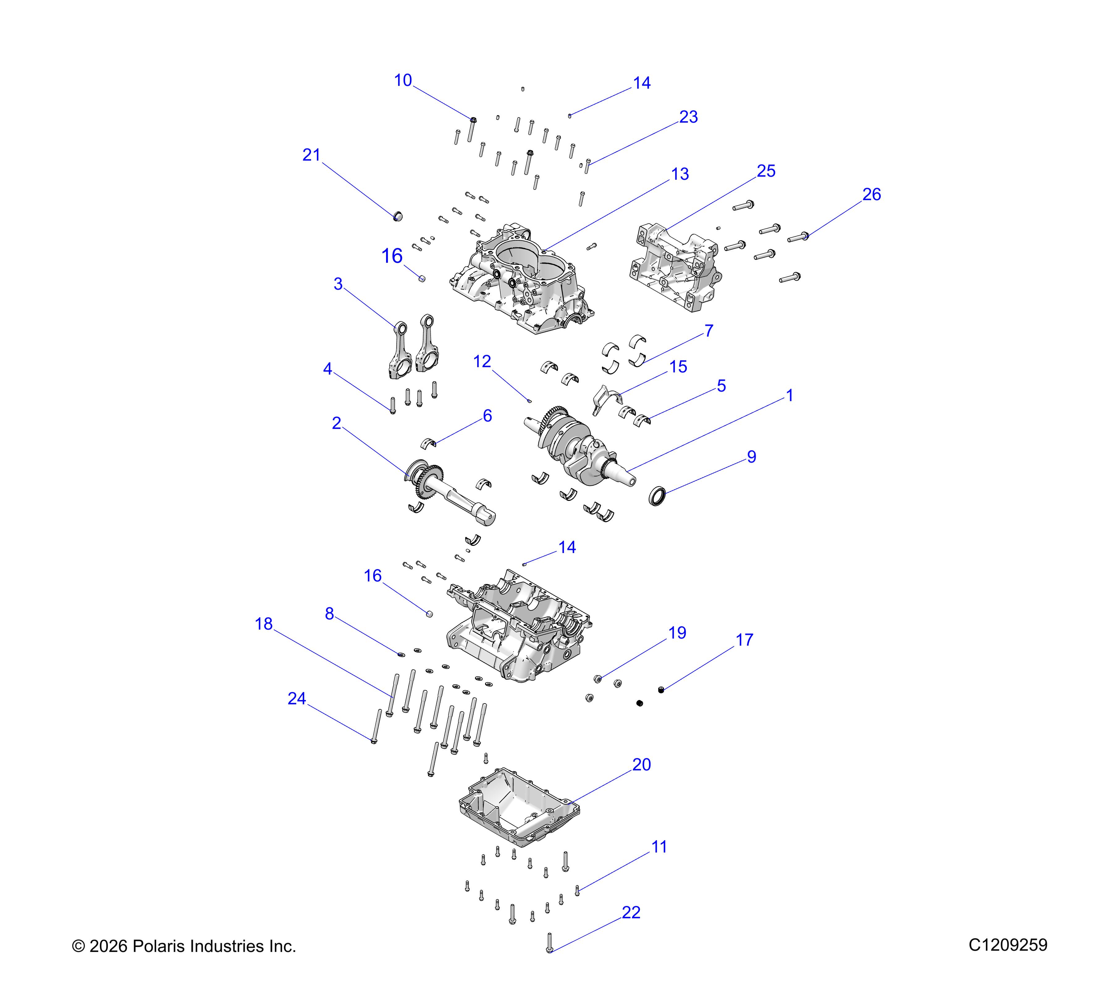 ENGINE, CRANKCASE & CRANKSHAFT