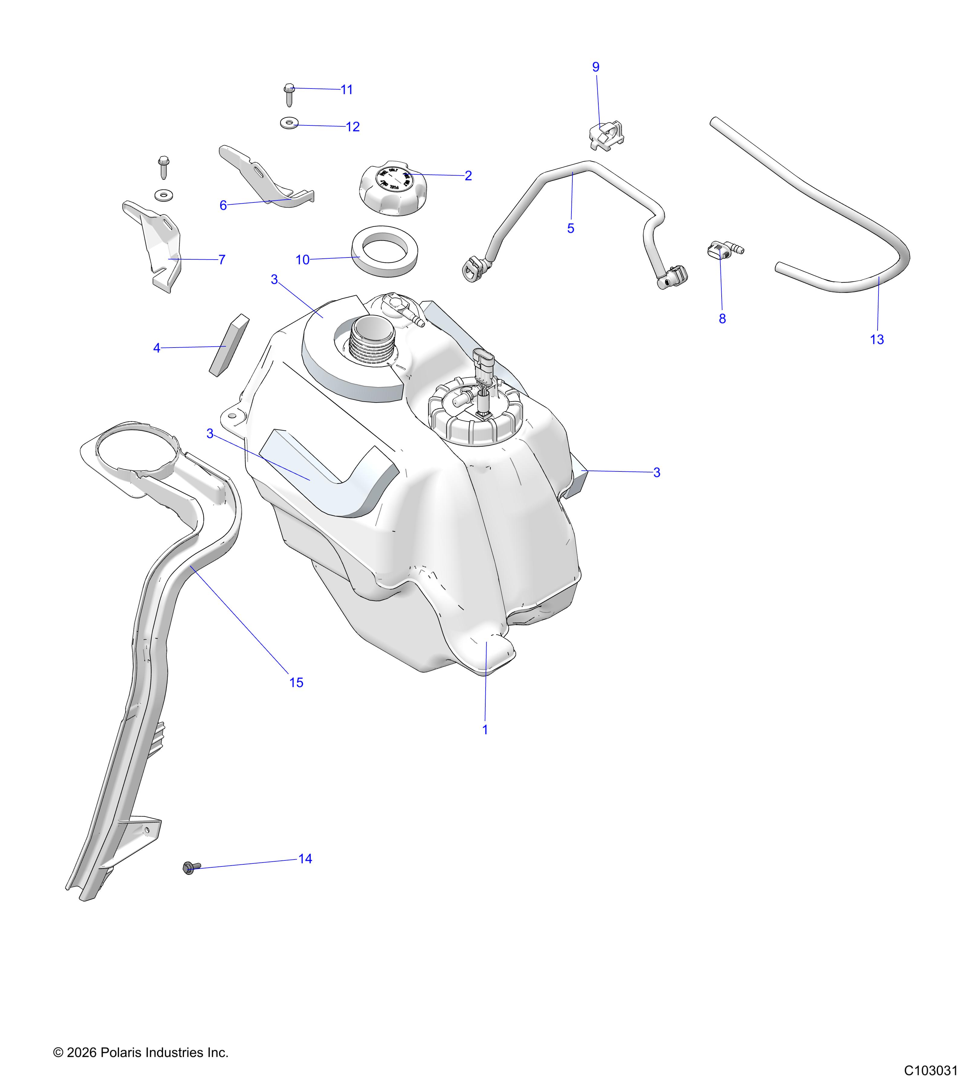 FUEL SYSTEM, FUEL TANK ASM.