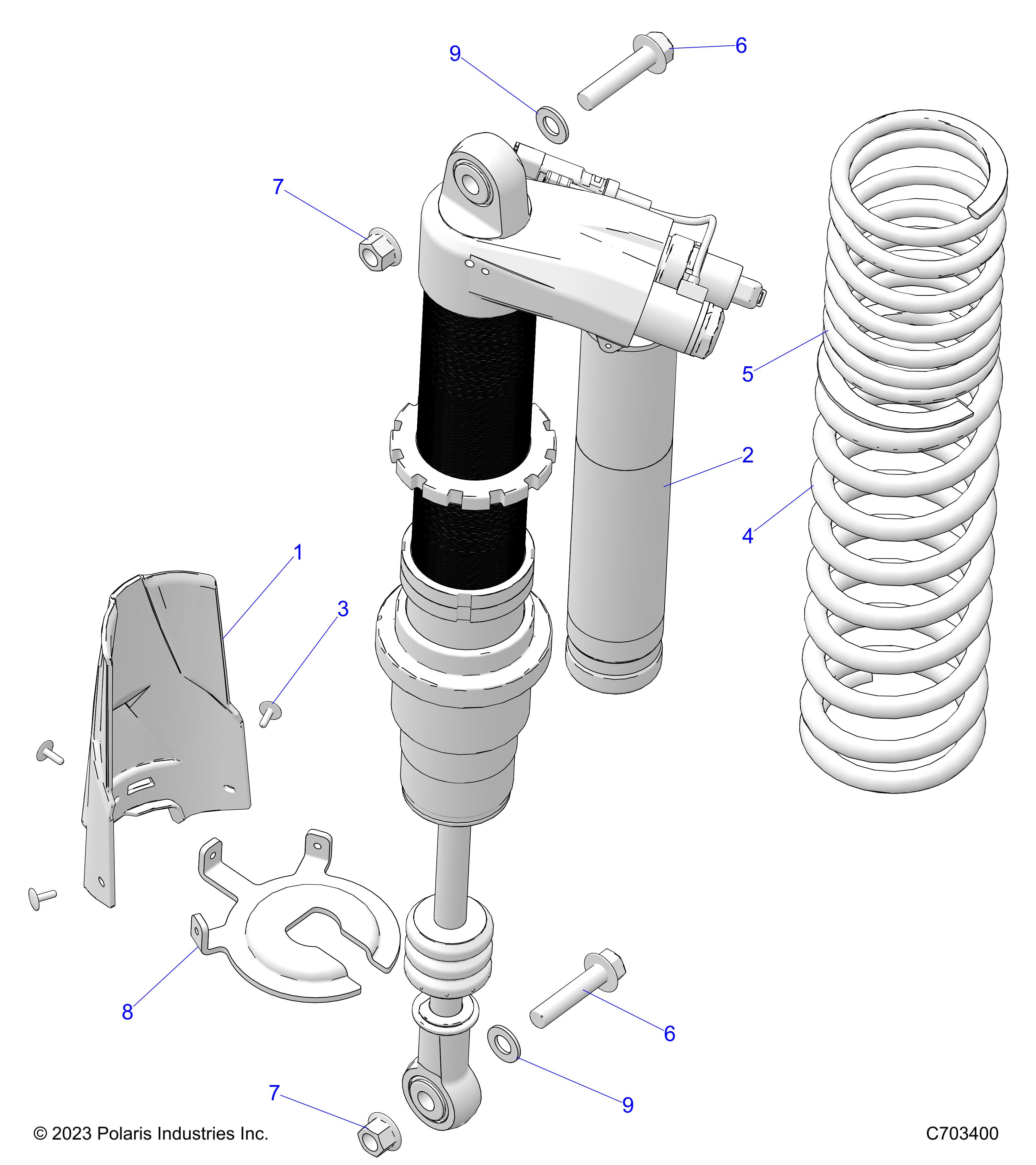 Part Number : 7045641-795 SPRING-REARMAINPOLARISBLUE