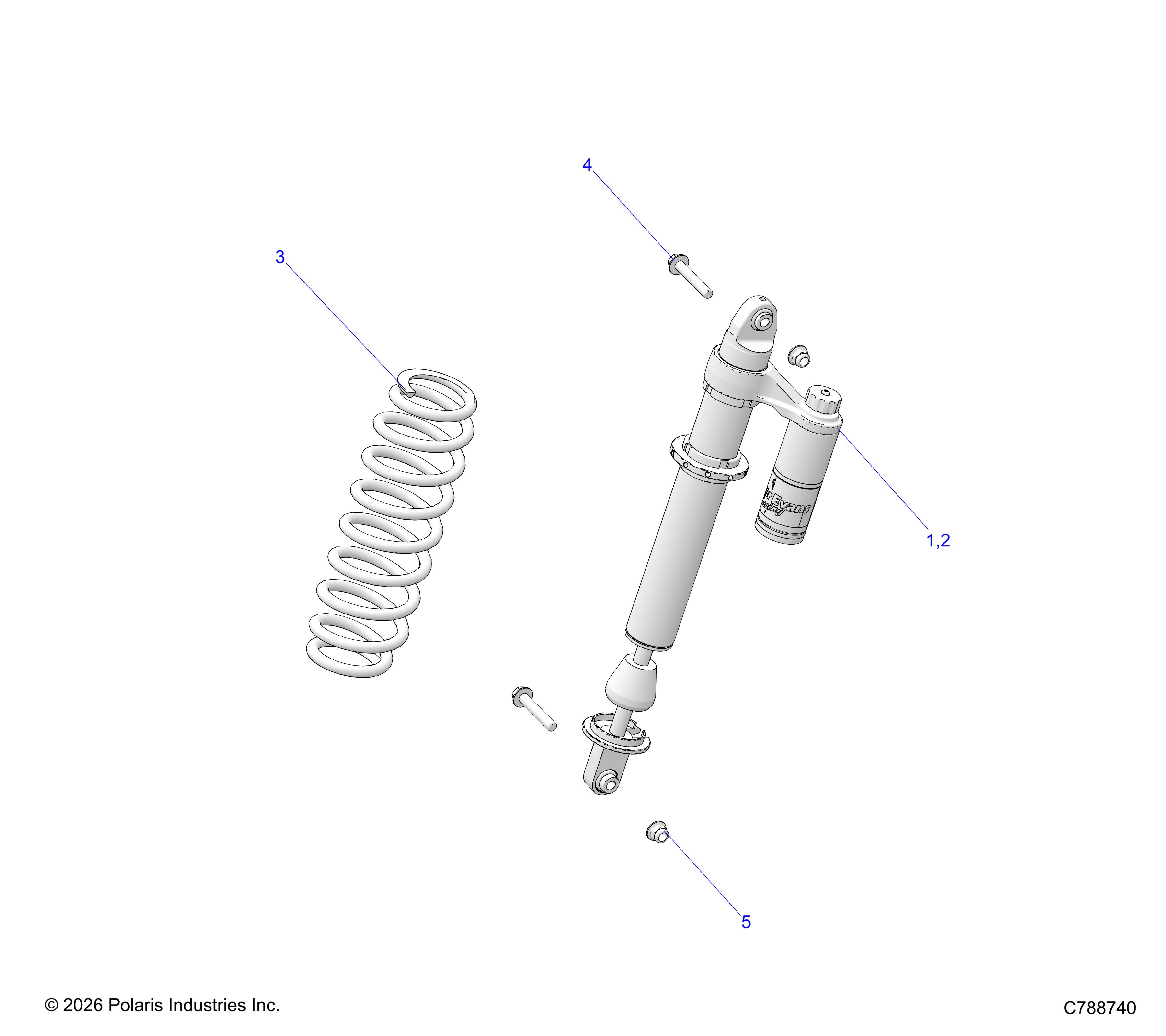 SUSPENSION, REAR SHOCK MOUNTING