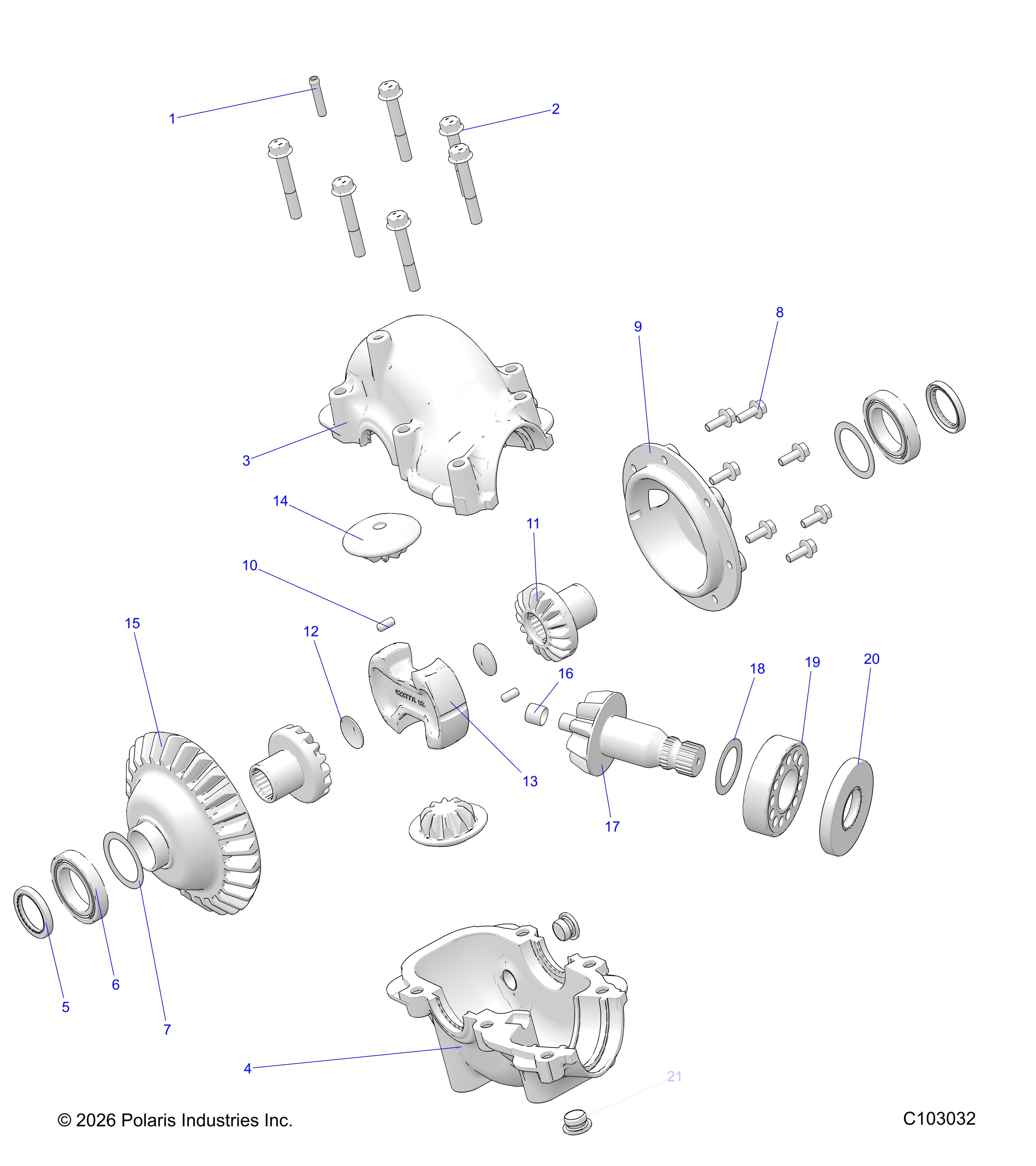 DRIVE TRAIN, FRONT GEARCASE INTERNALS