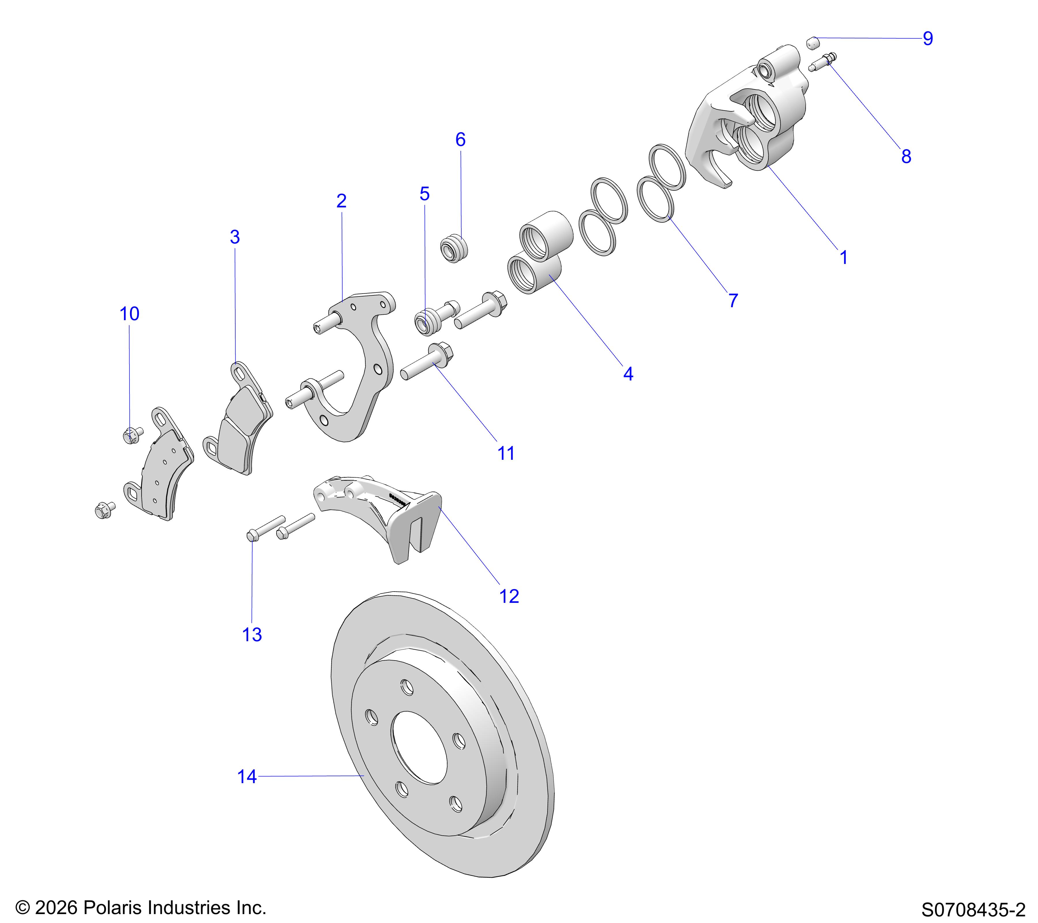 BRAKES, REAR CALIPER