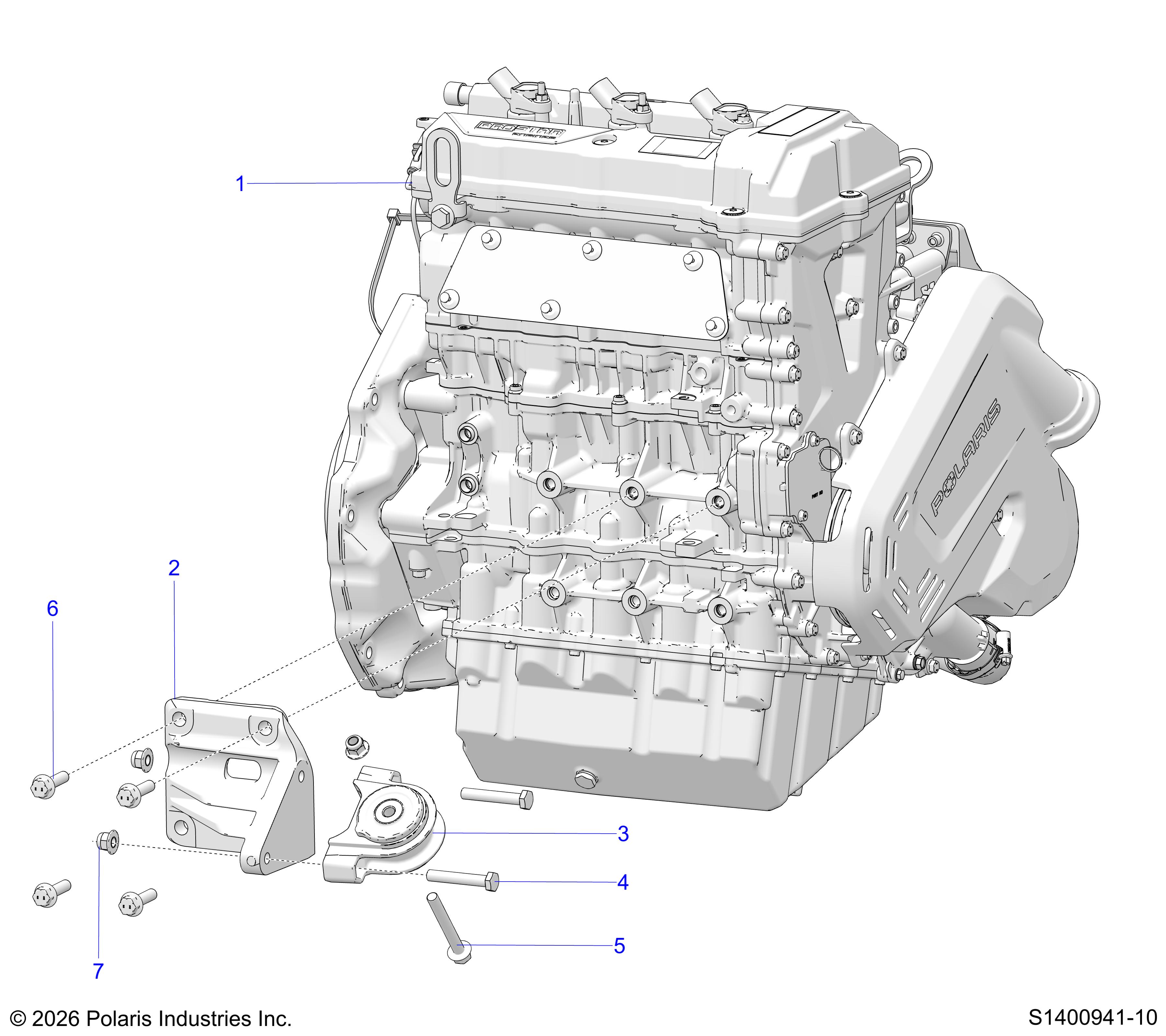 ENGINE, MOUNTING & LONG BLOCK