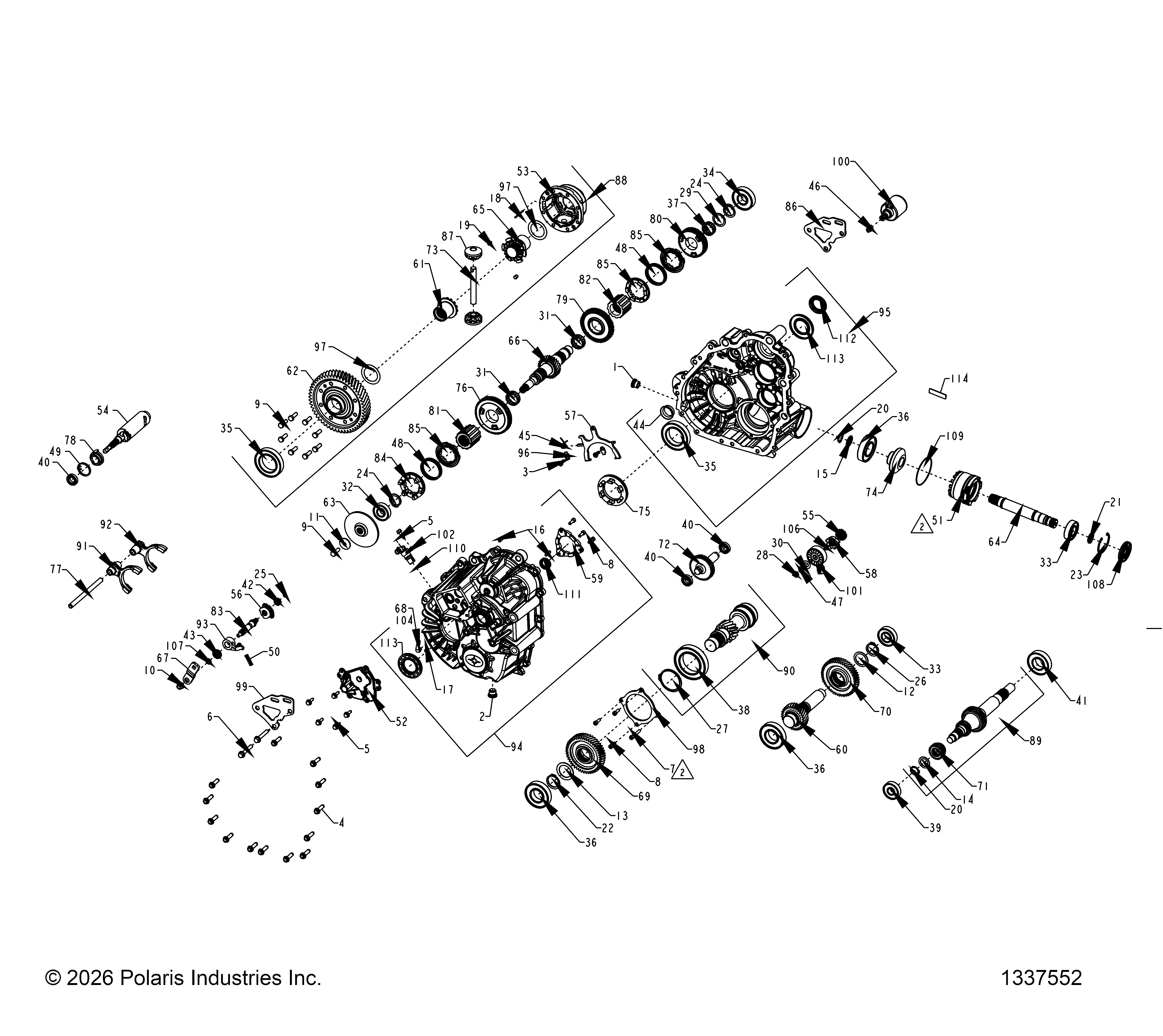 DRIVE TRAIN, MAIN GEARCASE INTERNALS