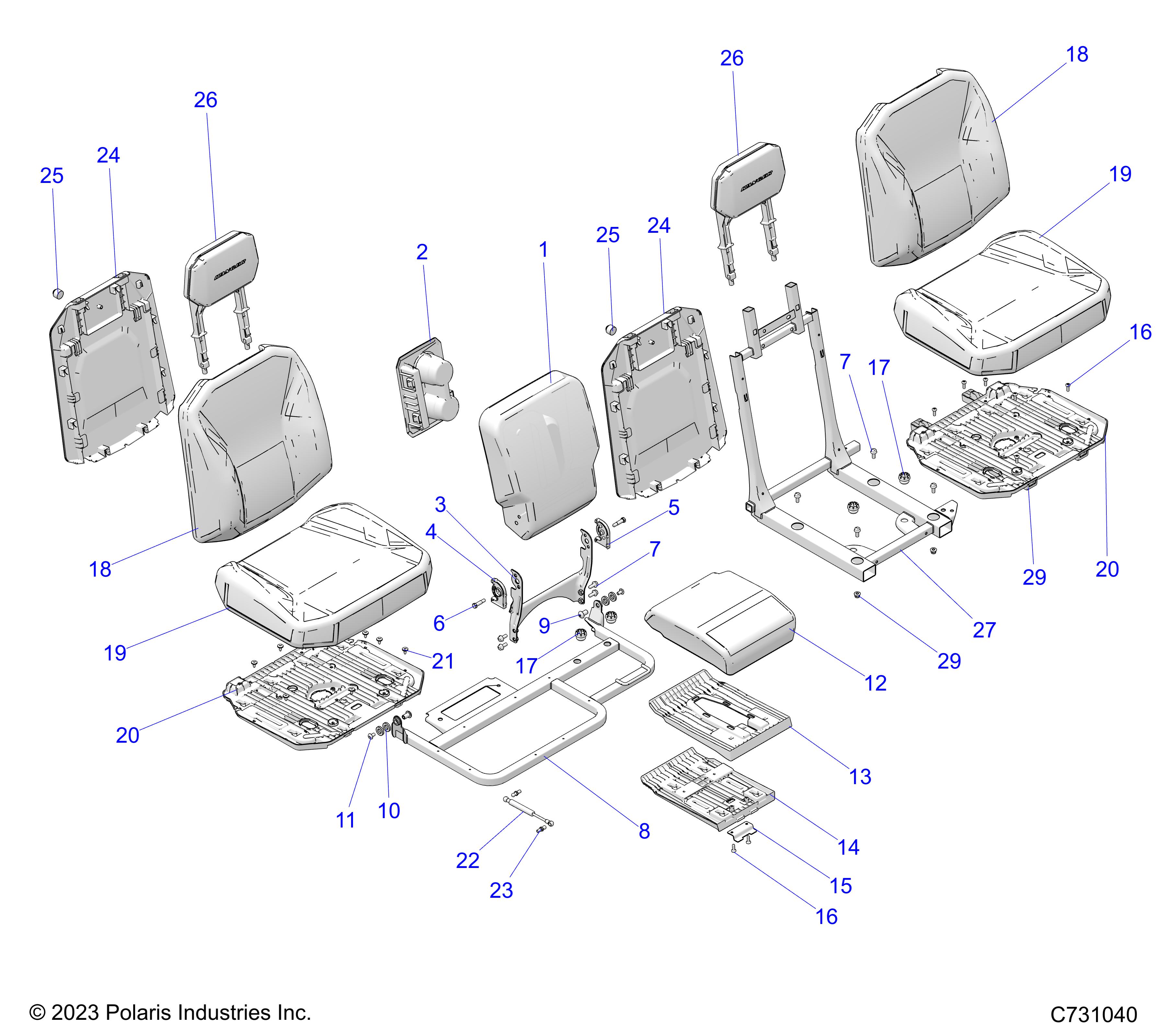 Part Number : 5272918-329 BRKT-SEATHINGESUPPORTBLK