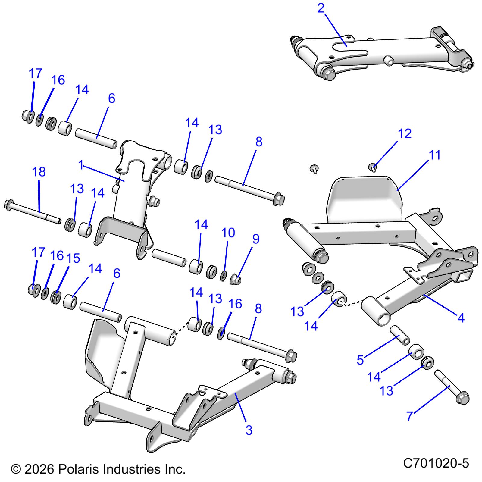 SUSPENSION, REAR CONTROL ARMS