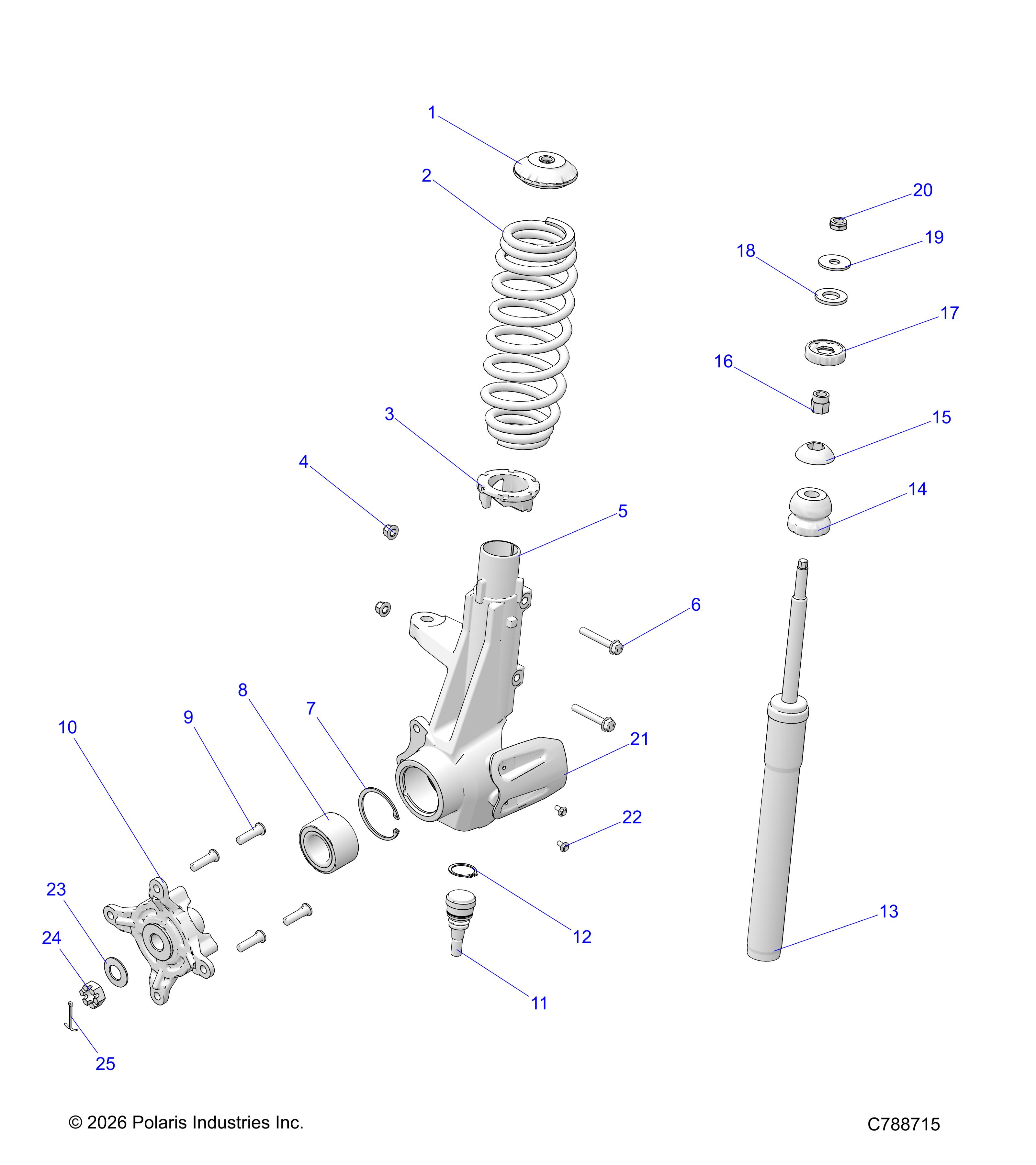 SUSPENSION, FRONT SHOCK & SPRING