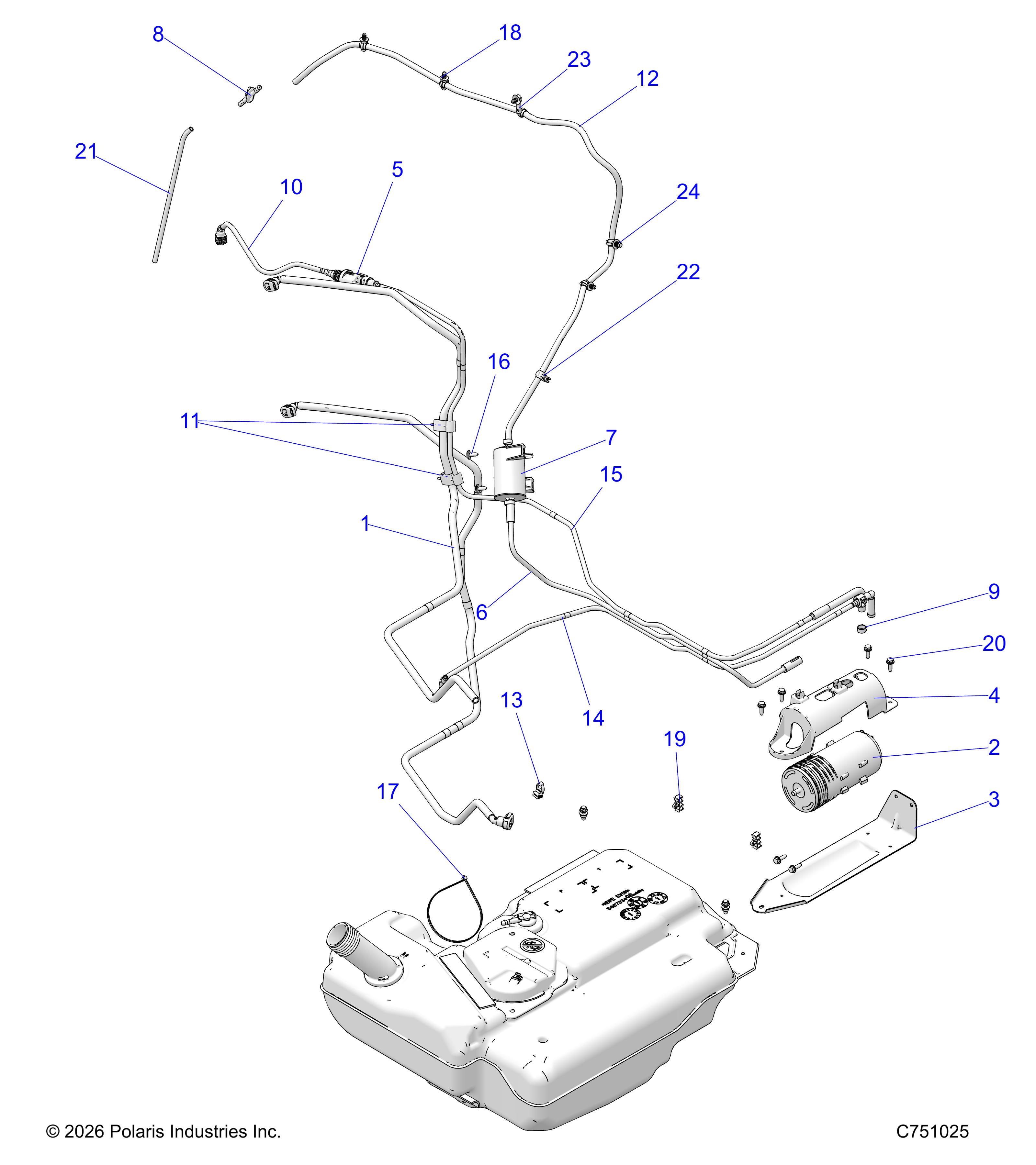 FUEL SYSTEM, LINES, EVAP