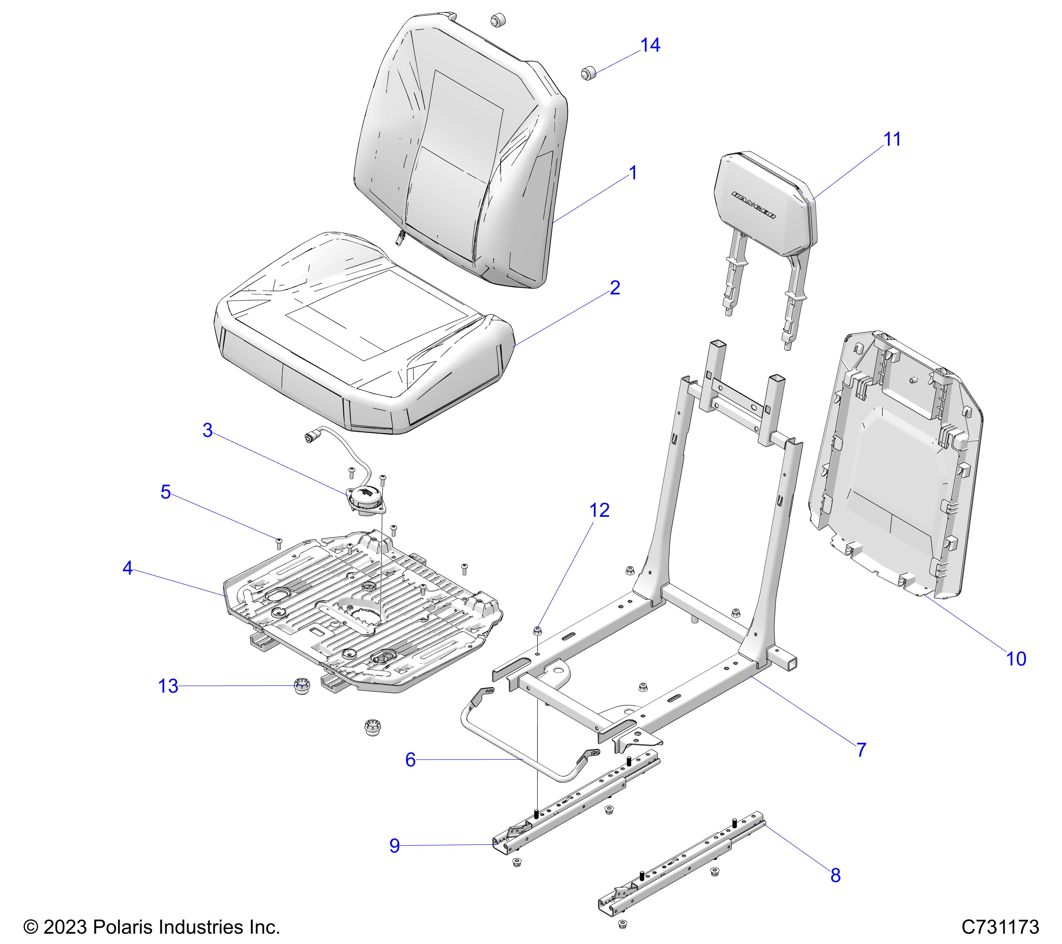 Part Number : 2693020 ASM-SEATHEADRESTBLK/TTMGR