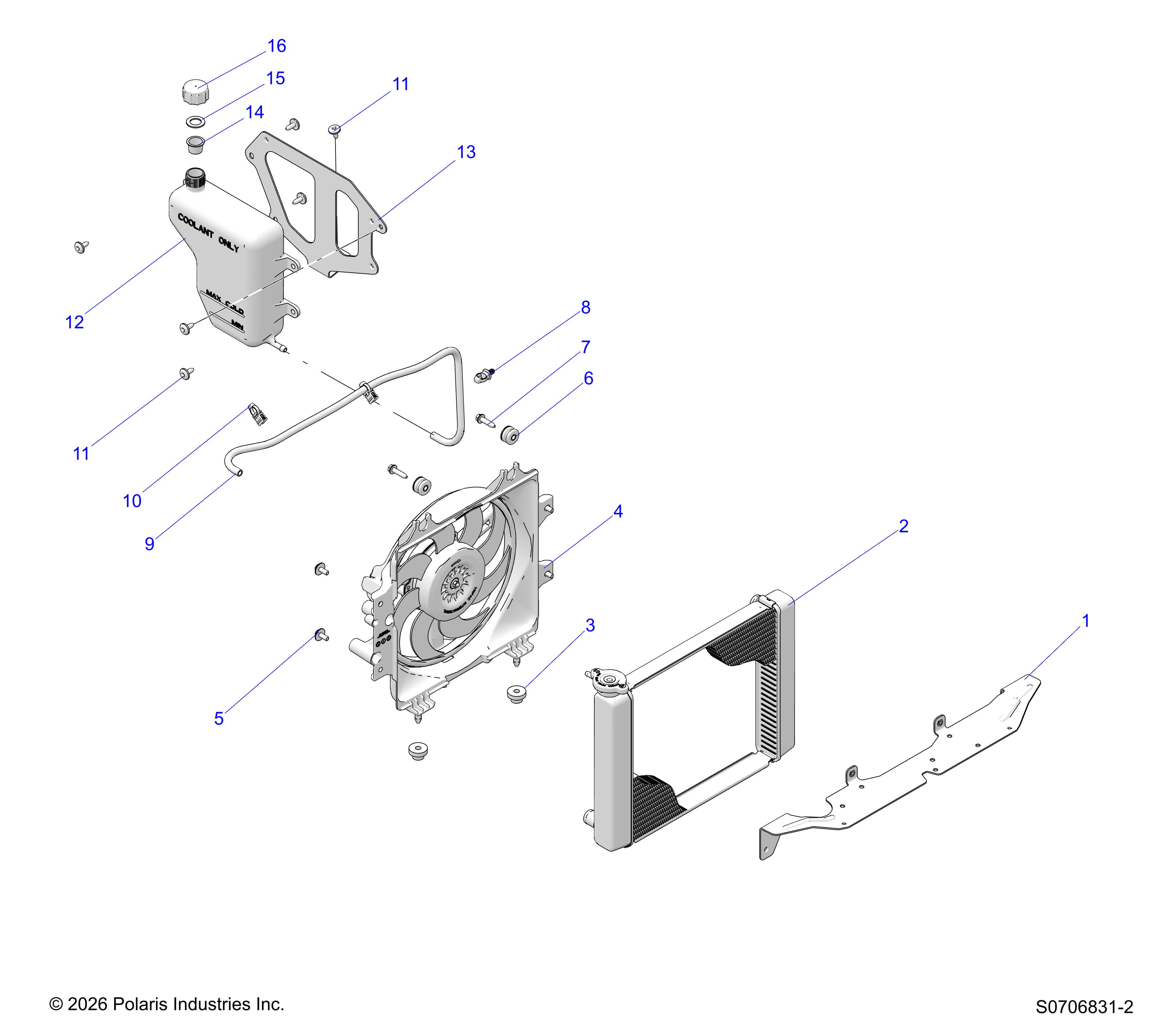 ENGINE, COOLANT, RADIATOR & SURGE TANK