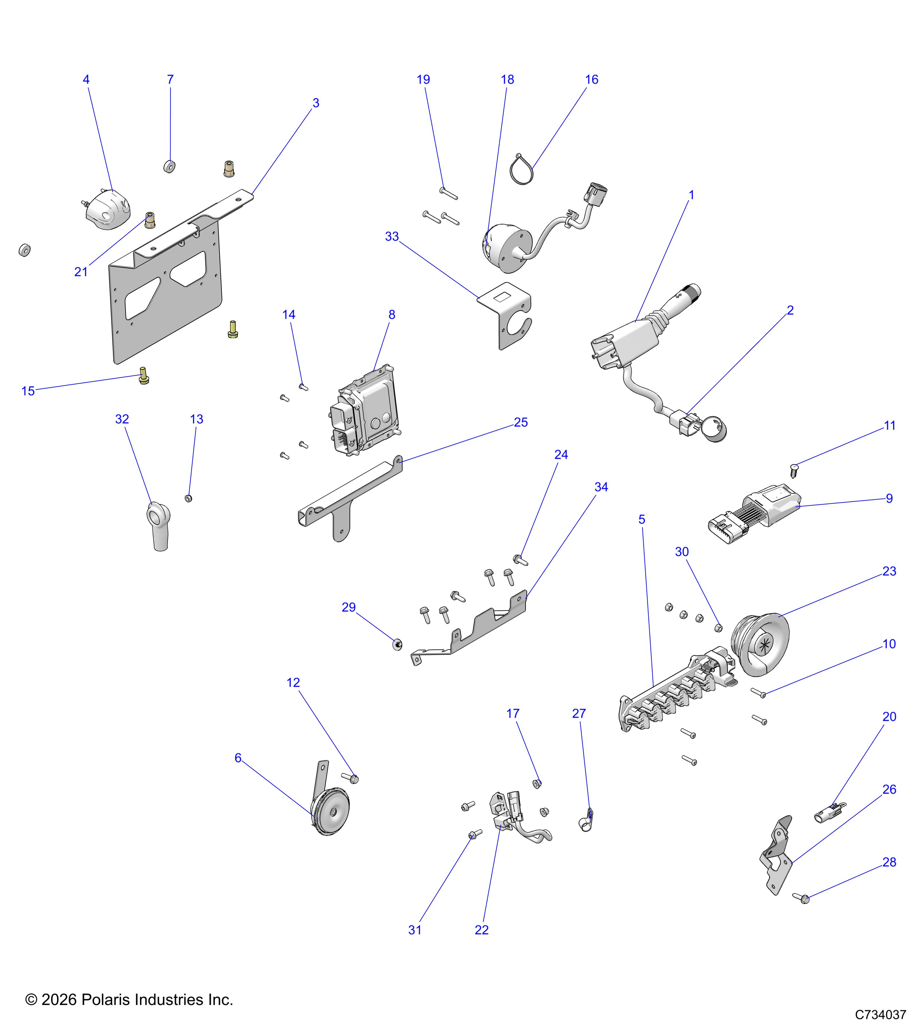 ELECTRICAL, WIRE HARNESS COMPONENTS, AND LICENSE PLATE
