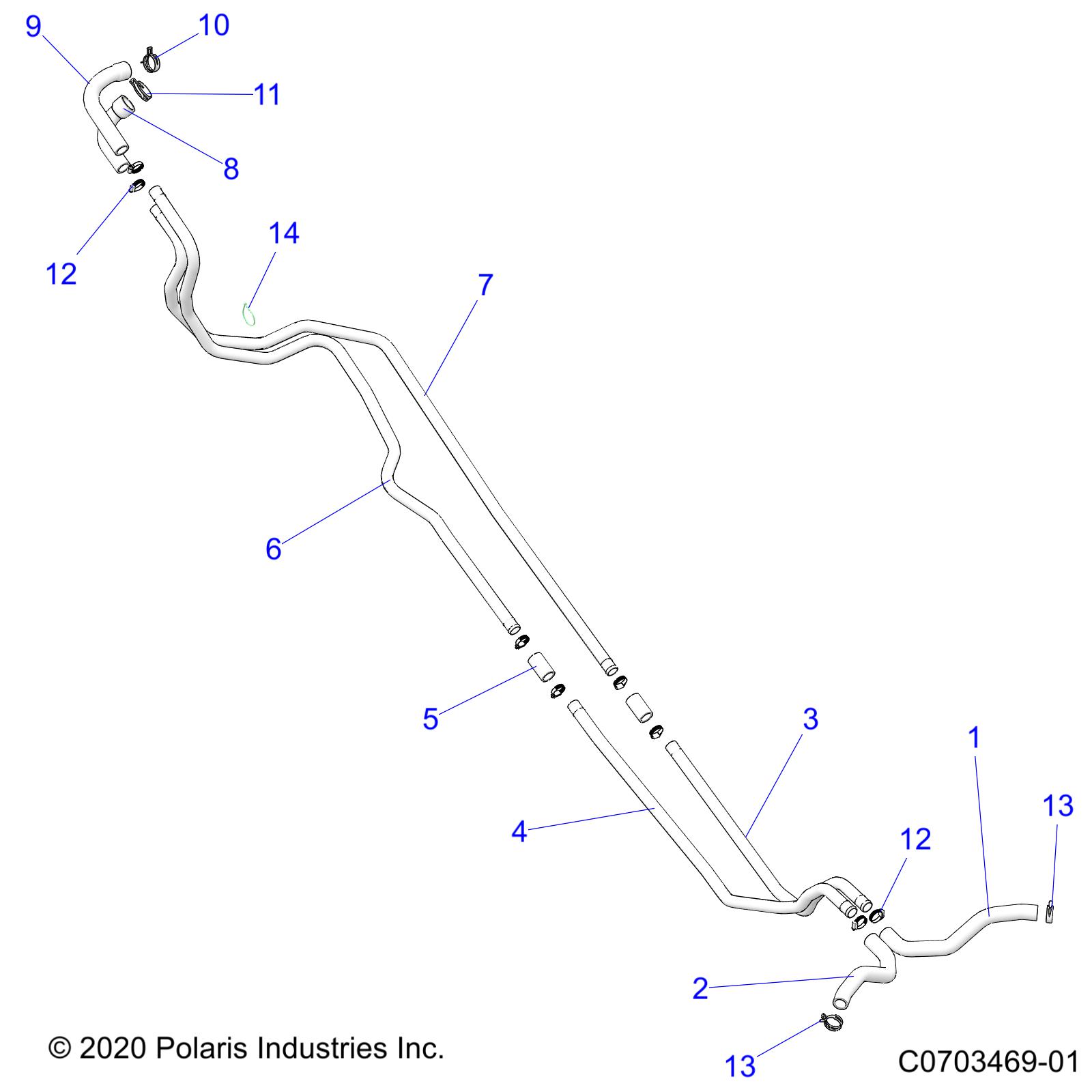 Part Number : 5143198 TUBE-COOLANT OUT REAR 1.25  MP