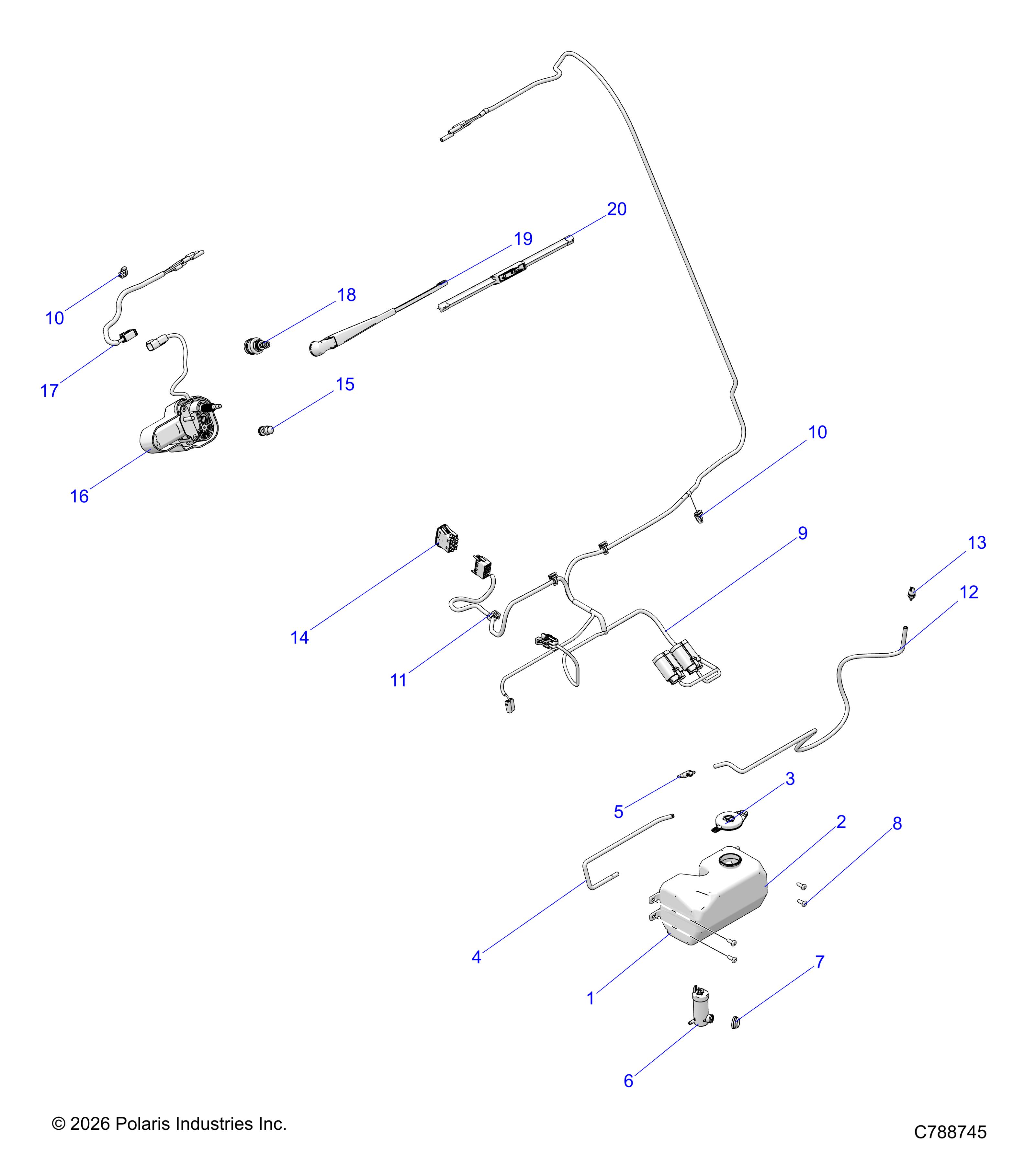 BODY, WATER BOTTLE PUMP ASSEMBLY & WIPER KIT