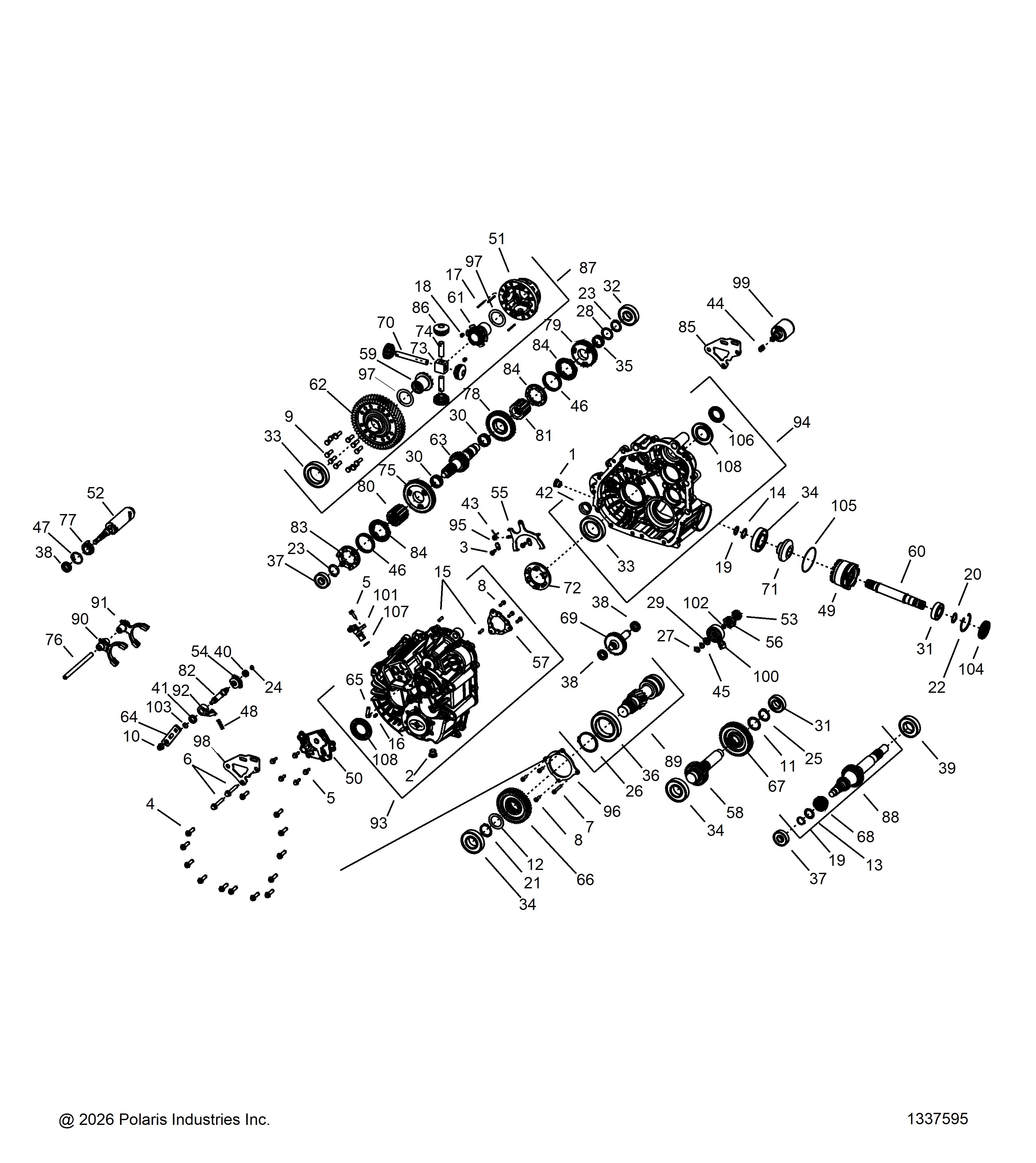 DRIVE TRAIN, MAIN GEARCASE INTERNALS