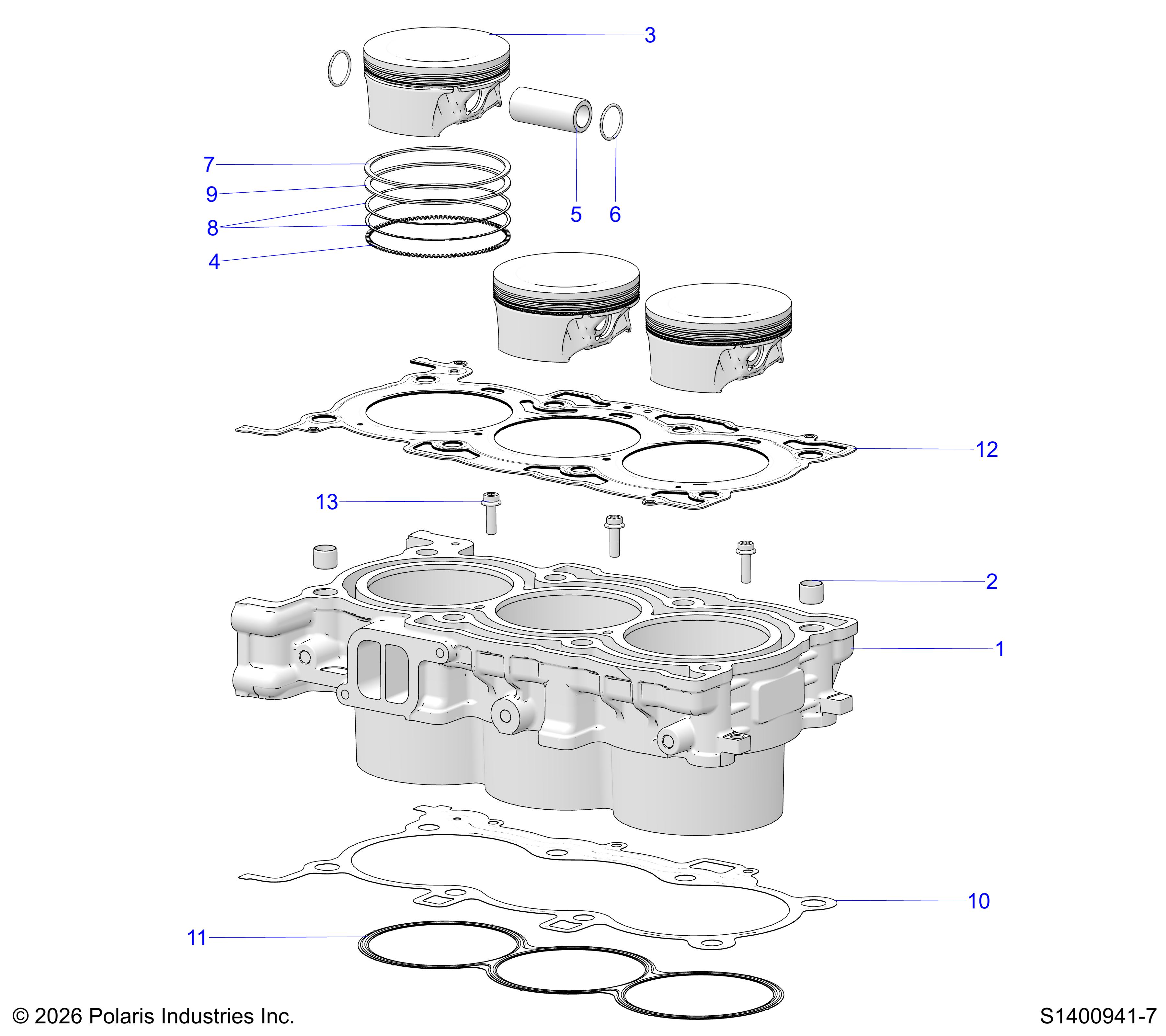 ENGINE, CYLINDER & PISTON