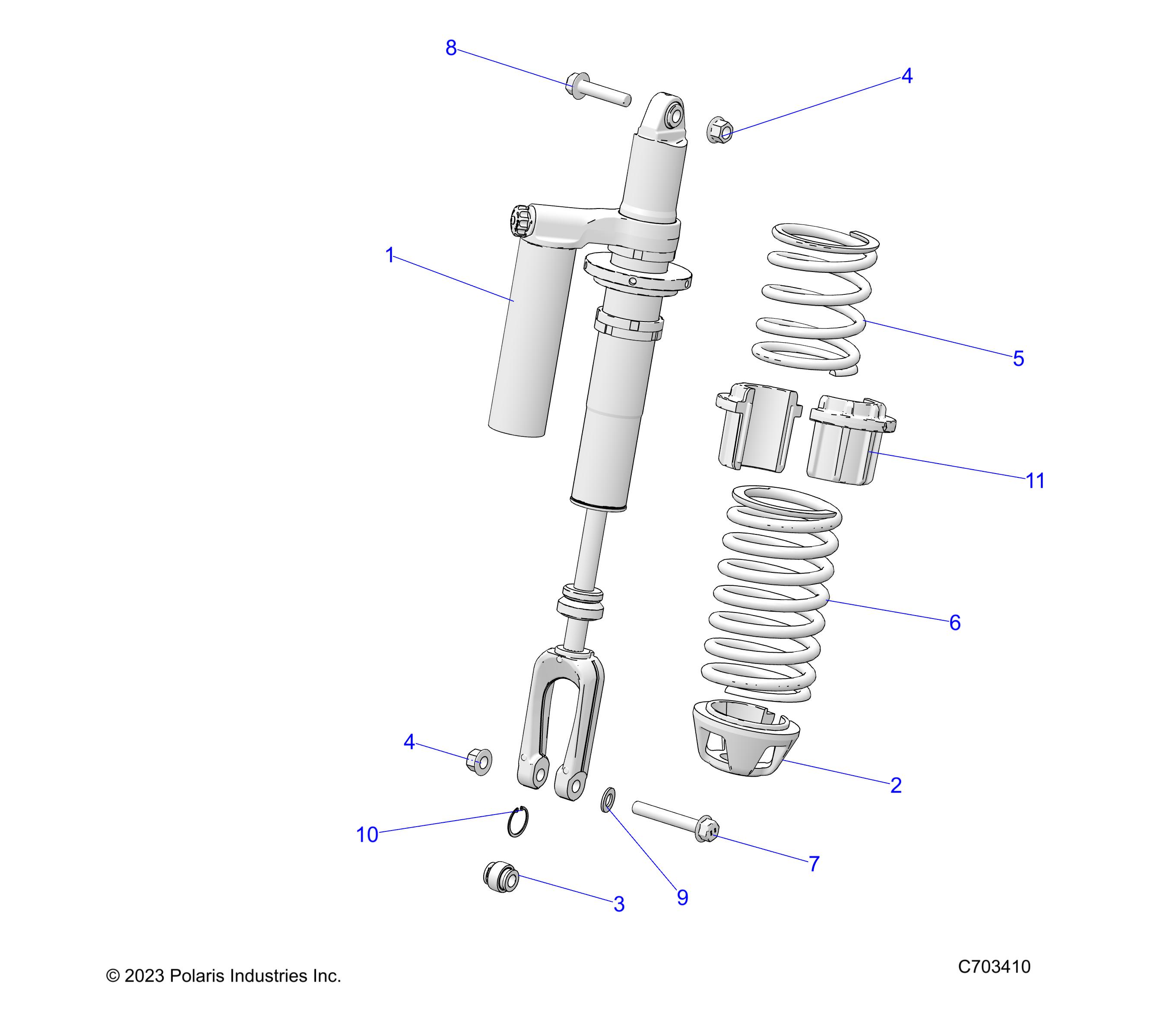 Part Number : 7045617-458 SPR-FRONT MAIN MATTEBLACK