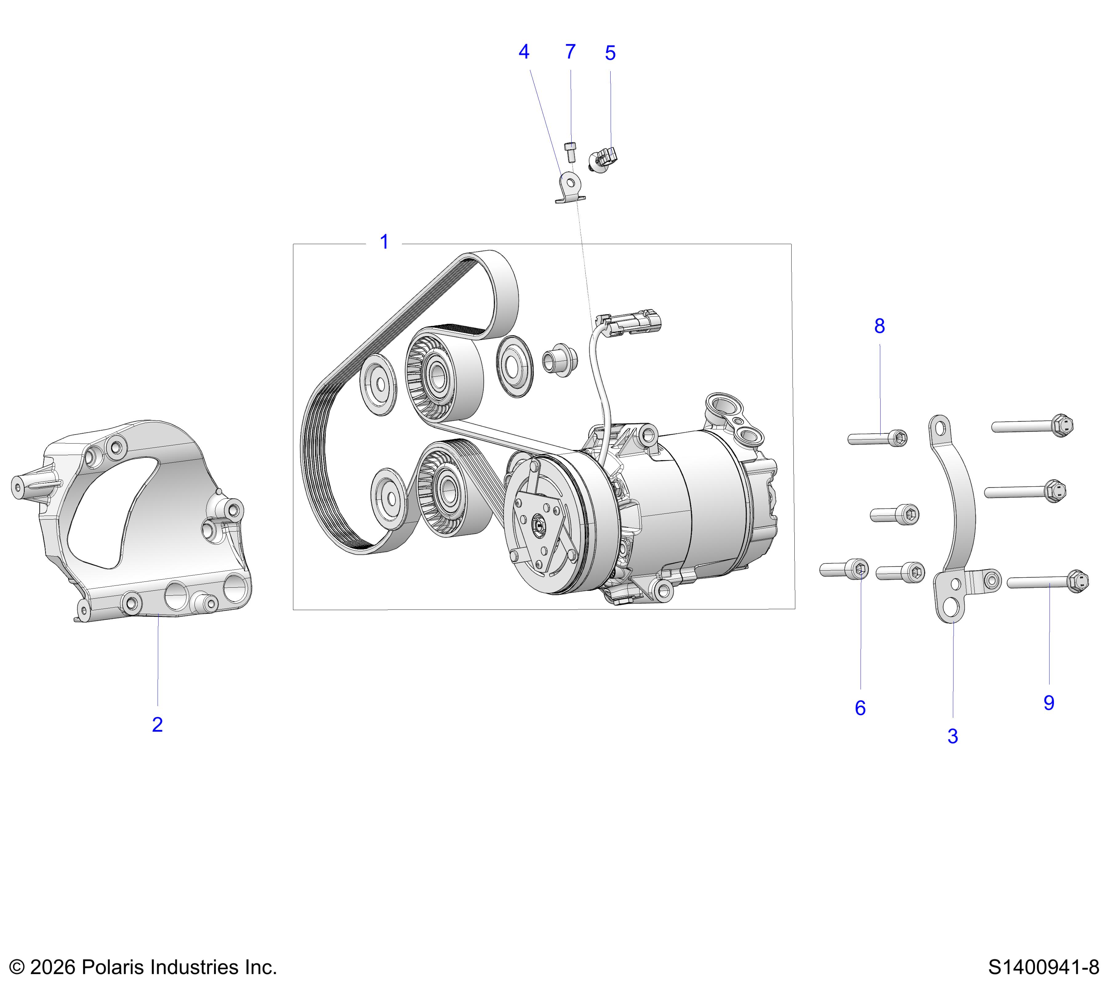 ENGINE, HVAC COMPRESSOR