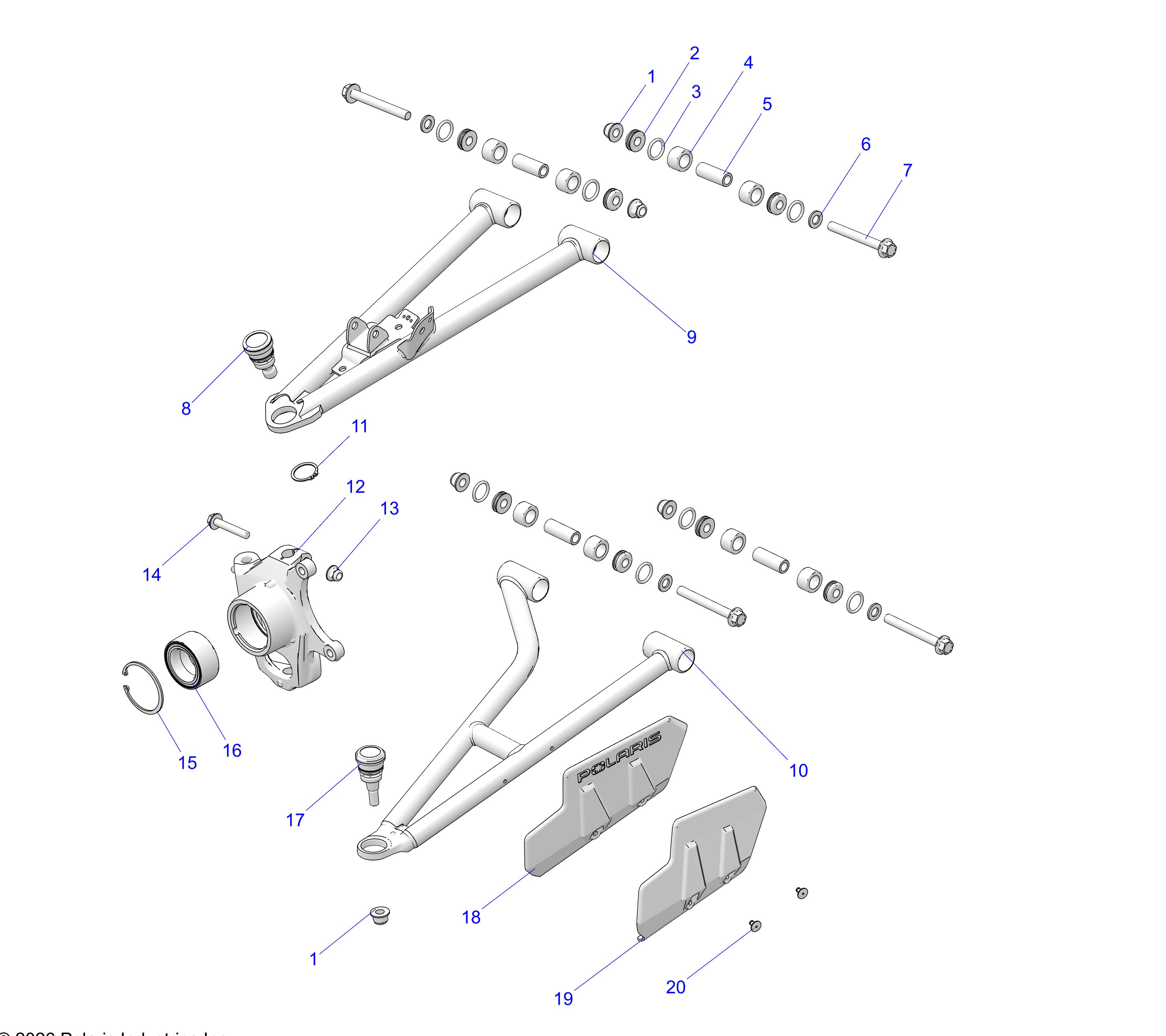 SUSPENSION, FRONT A-ARMS