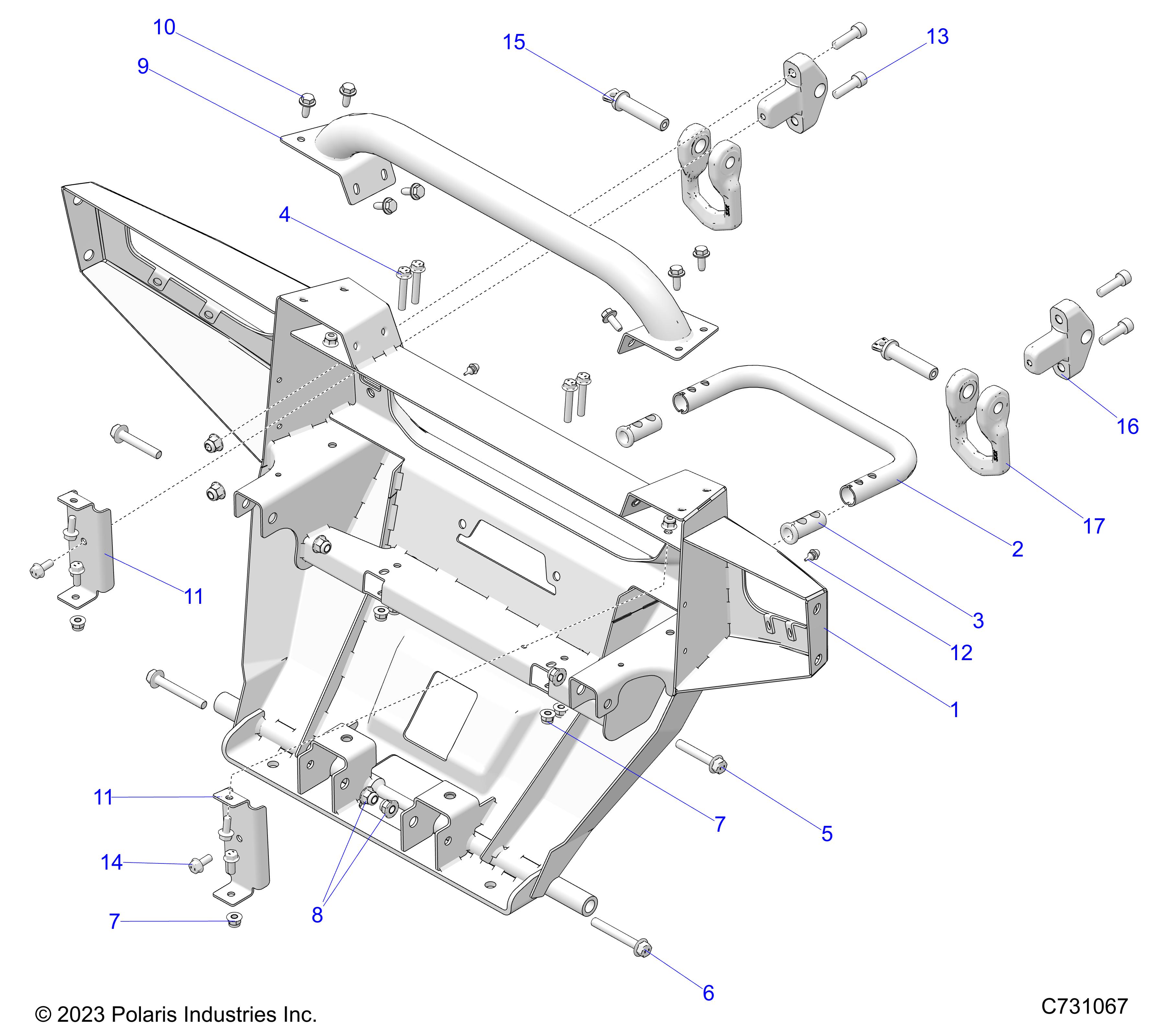 Part Number : 1026816-458 WELD-BUMPERFRONTBLK