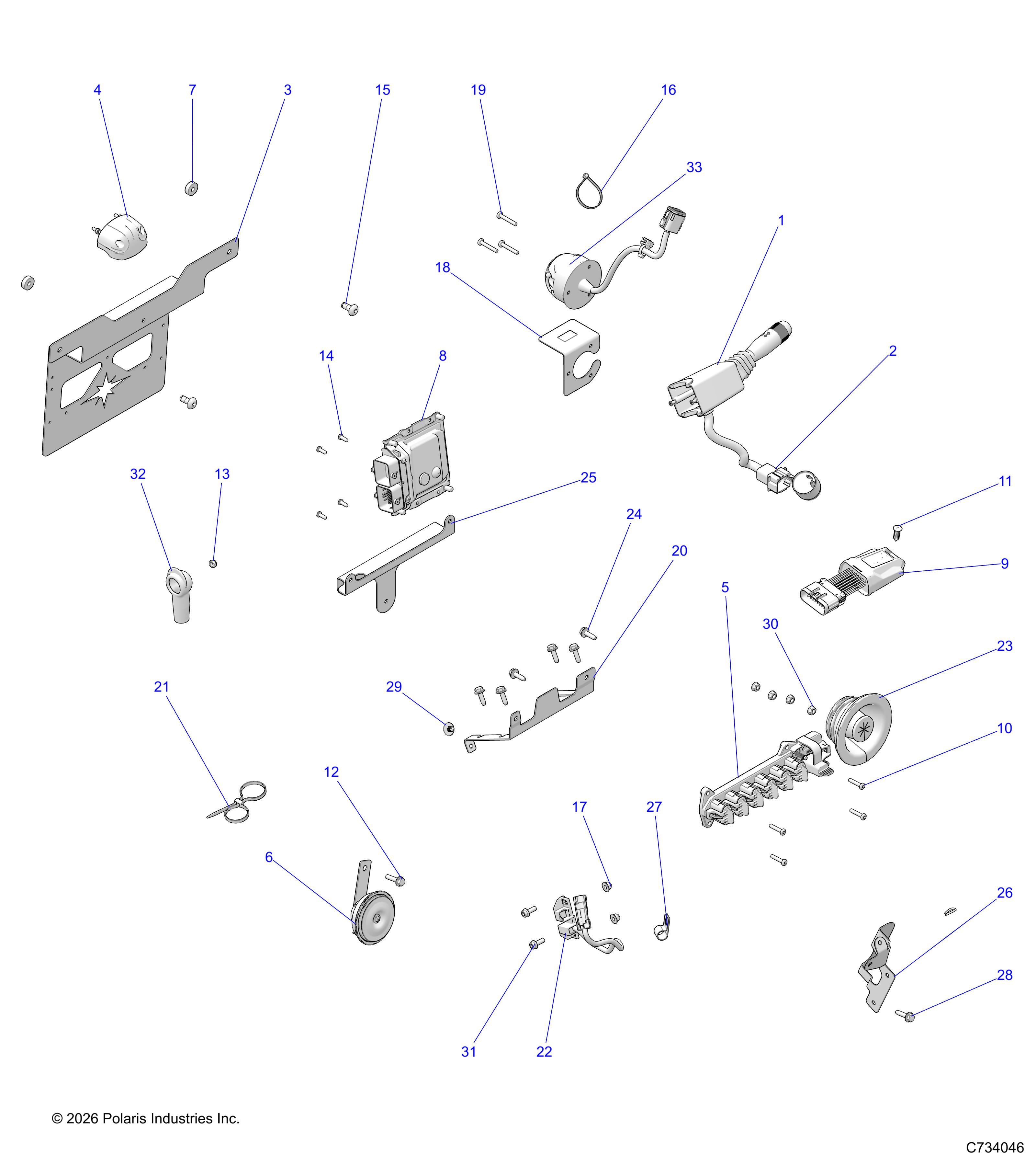 ELECTRICAL, WIRE HARNESS COMPONENTS, AND LICENSE PLATE