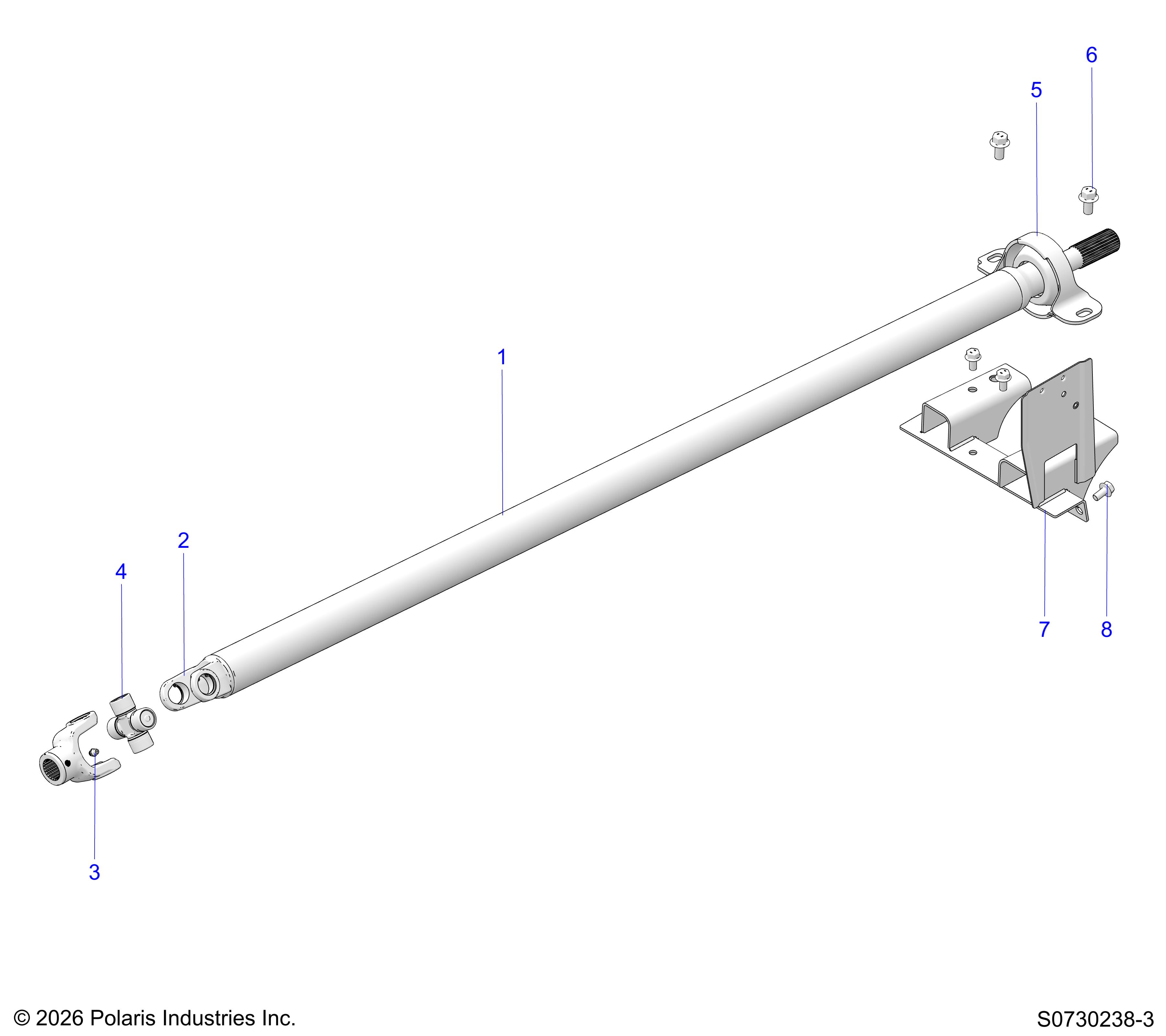 DRIVE TRAIN, MID PROP SHAFT