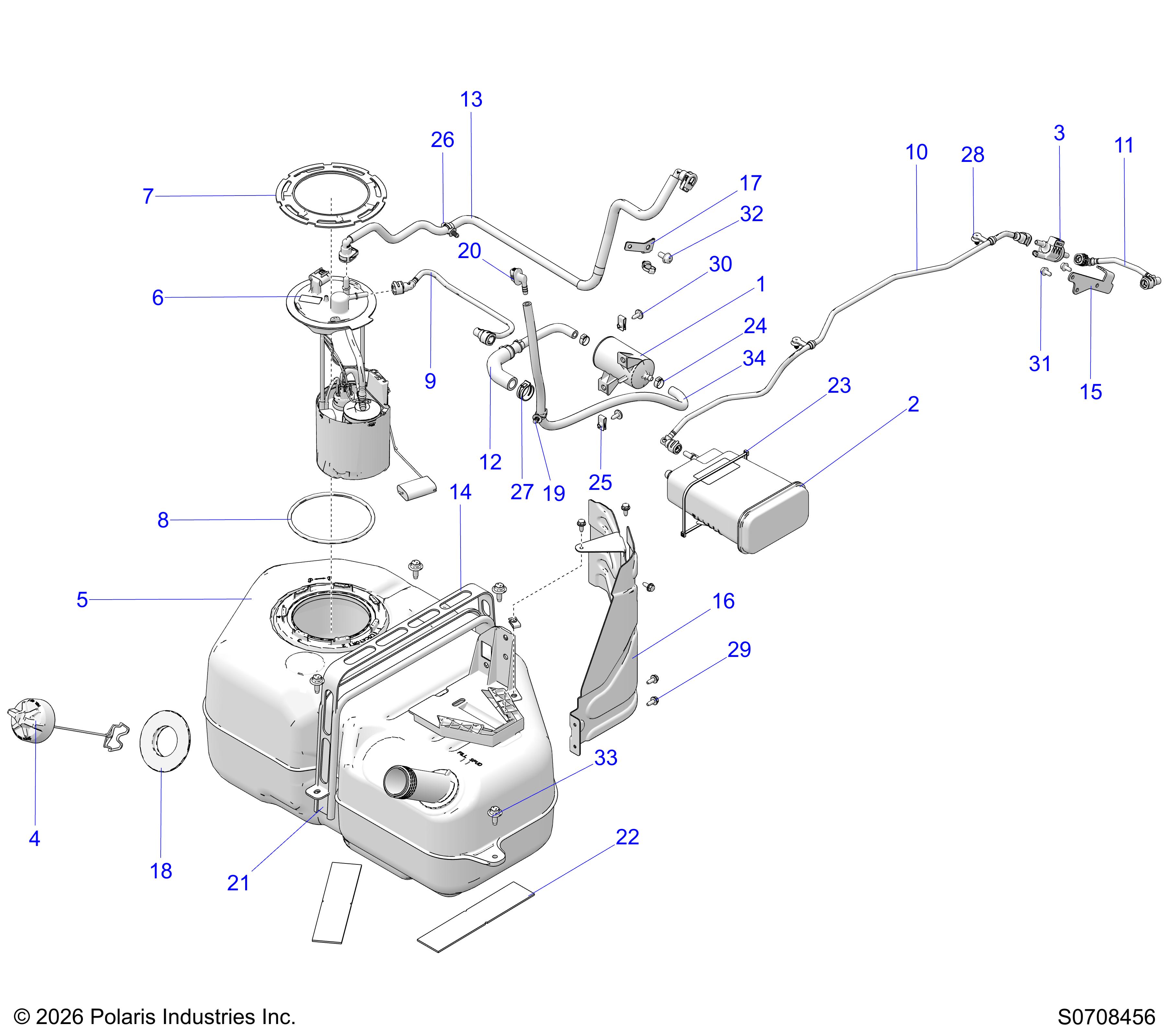 FUEL SYSTEM, FUEL ASSEMBLY EVAP