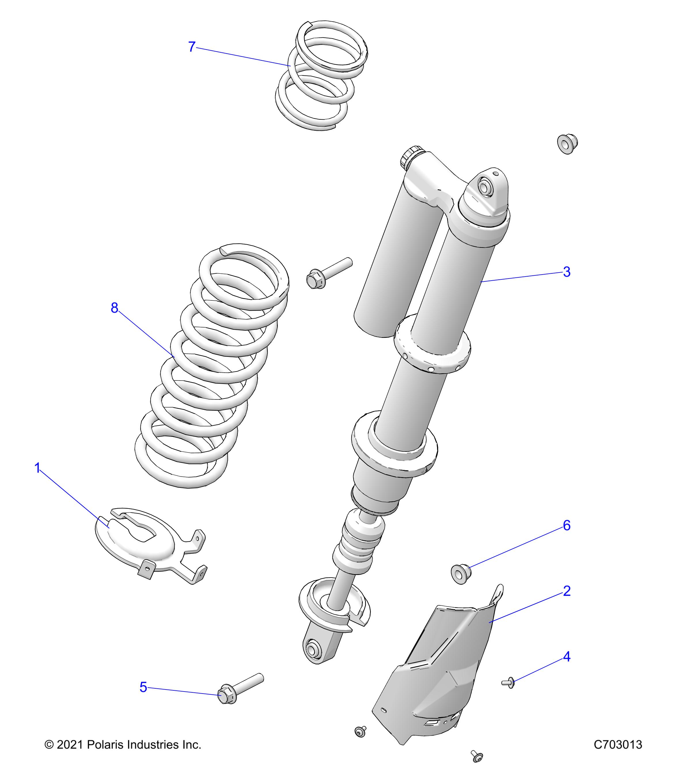 Part Number : 7045621-647 SPR-REARTENDERMPORANGEBURST