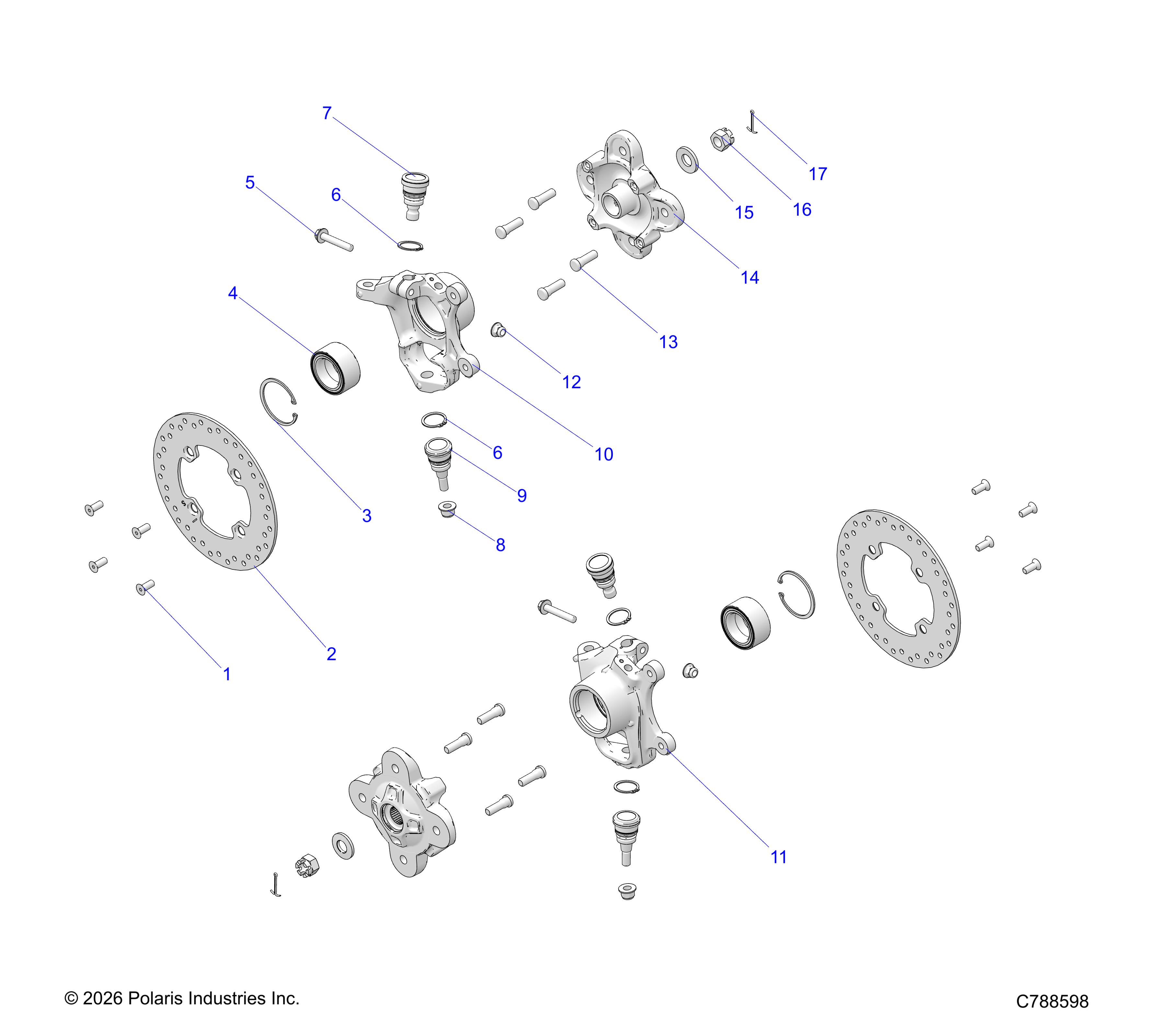 SUSPENSION, FRONT HUB
