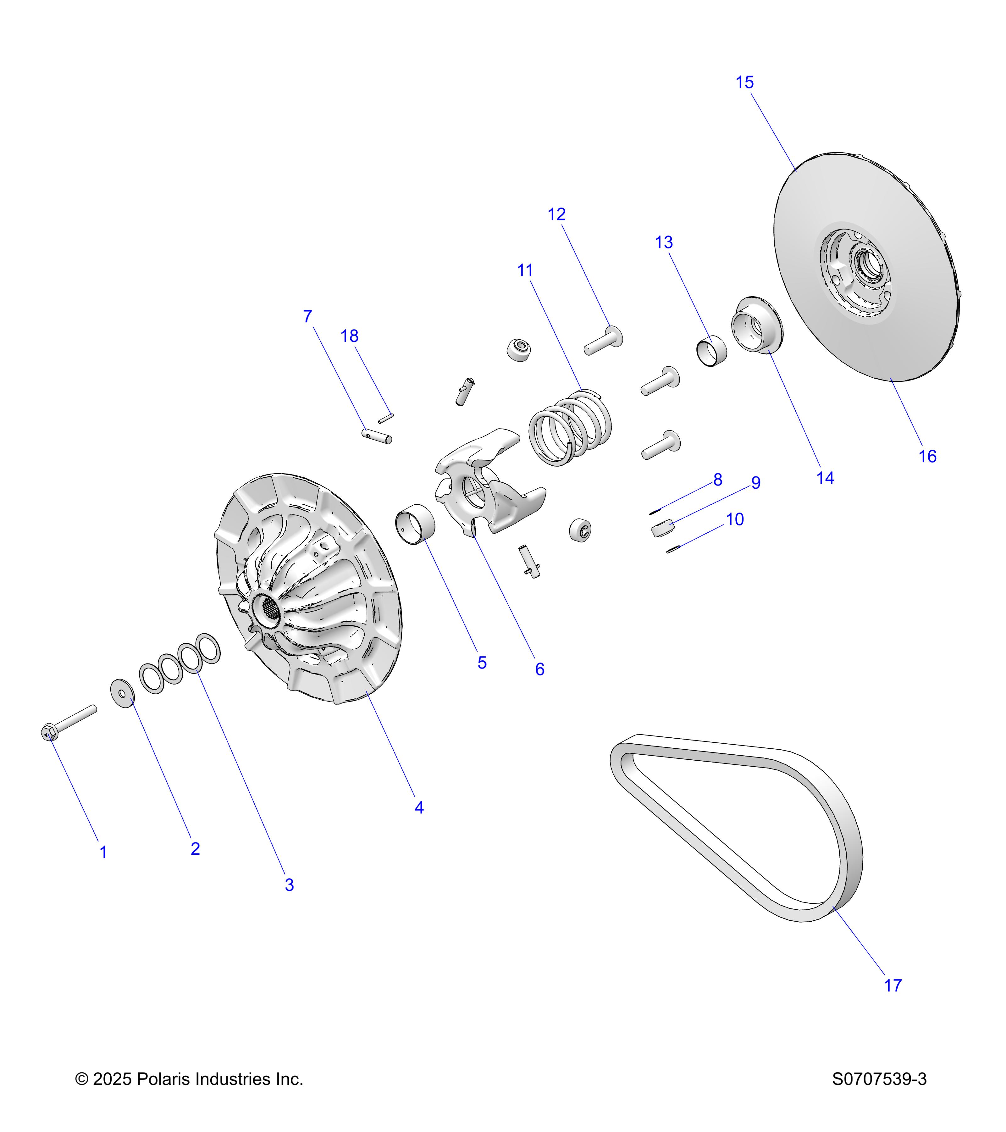 DRIVE TRAIN, SECONDARY CLUTCH
